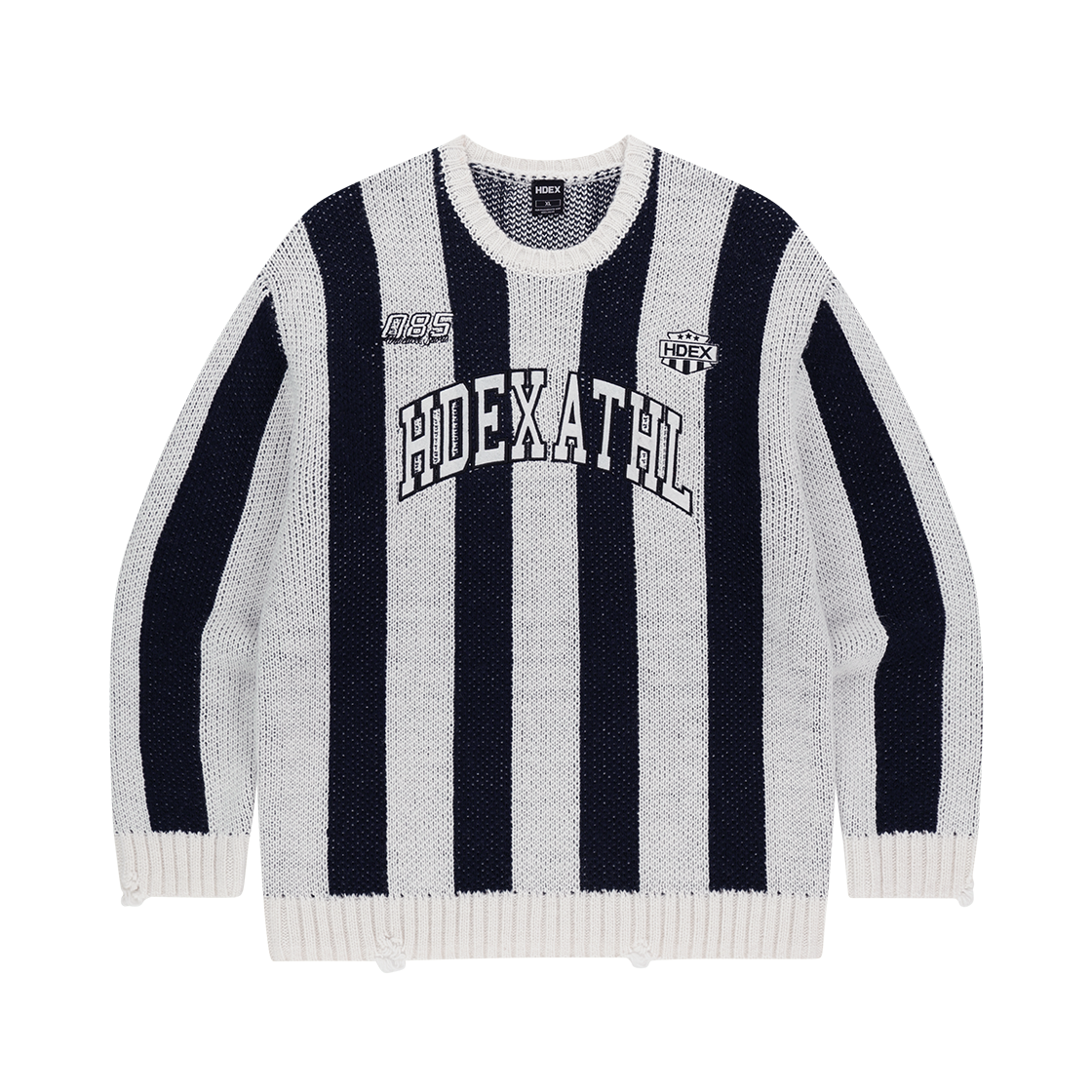 H253MOLKN110NV HDEX Athletic Stripe Knit Navy