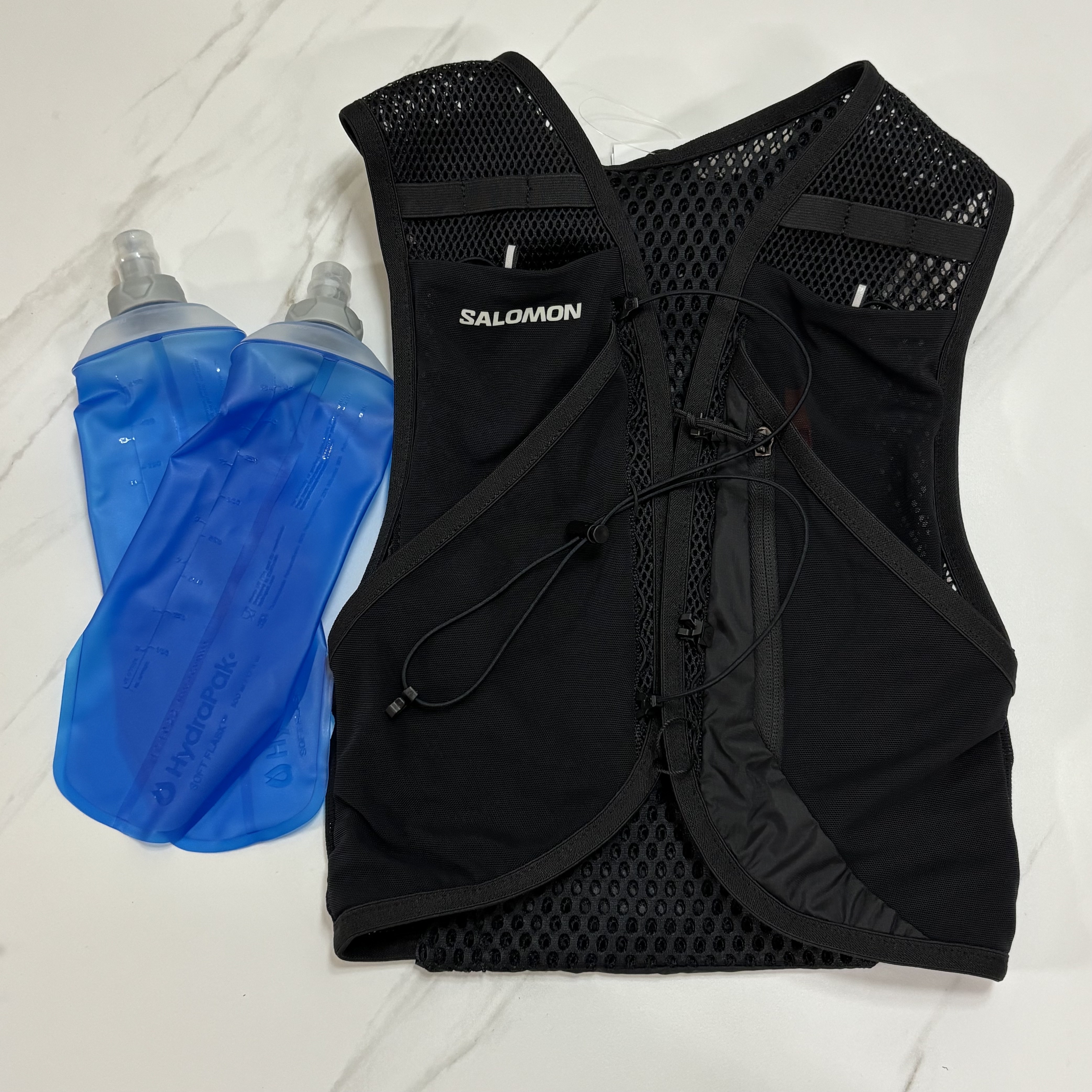 Salomon Active Skin 4 Set Black Metal 착용 스타일 - 2