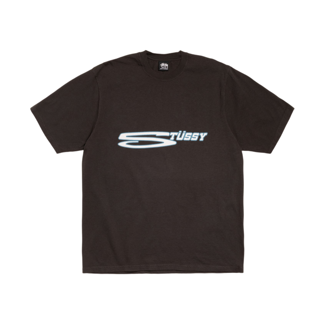 스투시 스트래치 티셔츠 피그먼트 다이드 페이디드 블랙