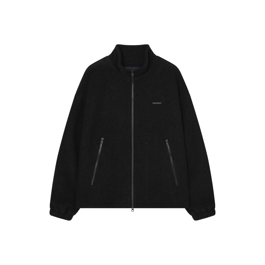 CO2504JK30BK Covernat Wool Zip-Up Jacket Black