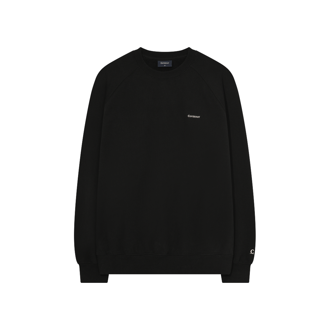 CO2503CR04BK Covernat Small Logo Brushed Sweatshirt Black