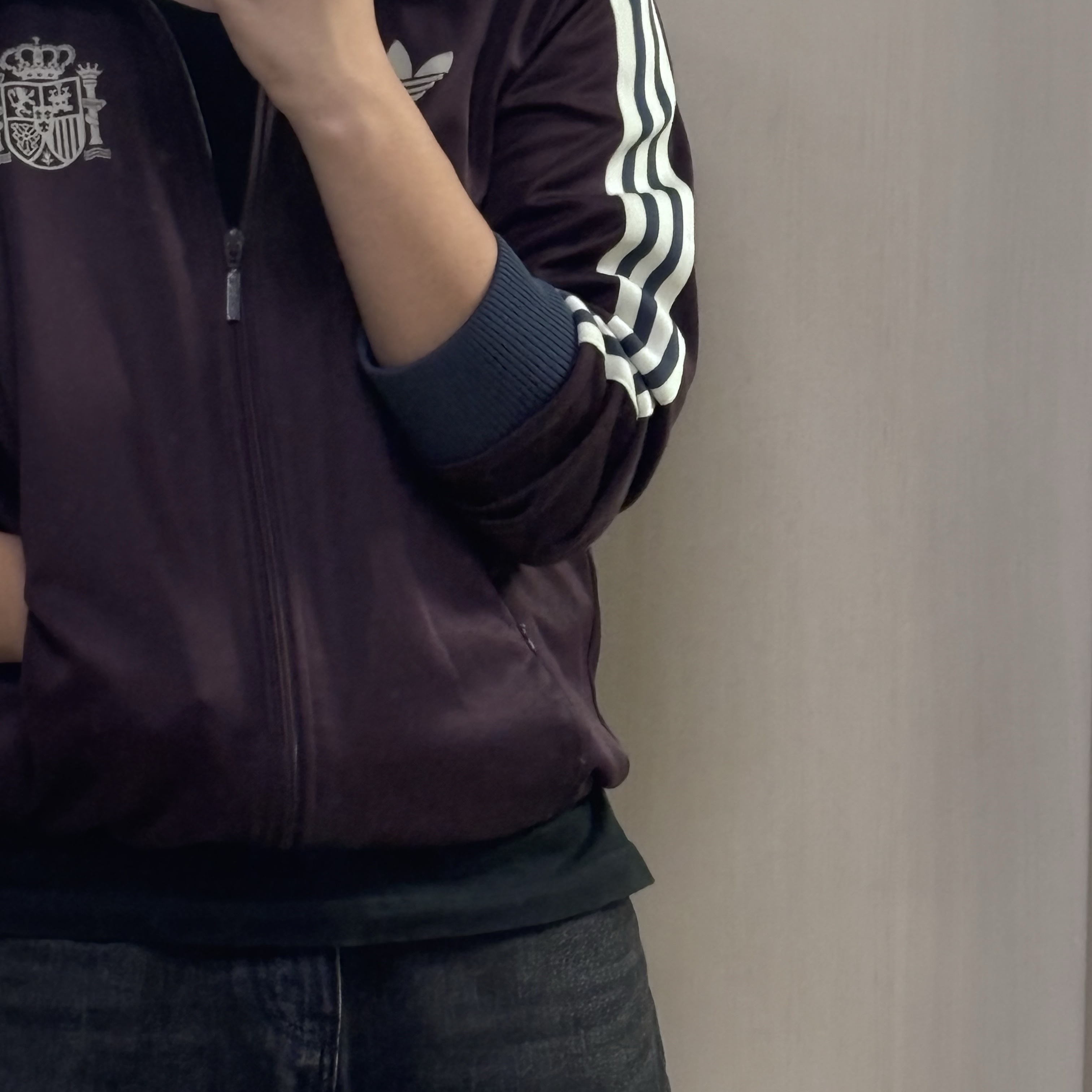 Adidas Spain Beckenbauer Track Top Shadow Maroon - KR Sizing 착용 스타일