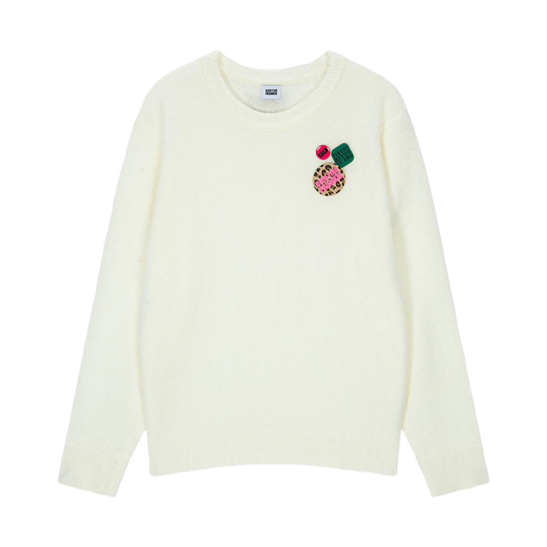 HF25CKN003WT HIGHTIDE FRANKIE Frankie 3 Pins Round Knit White