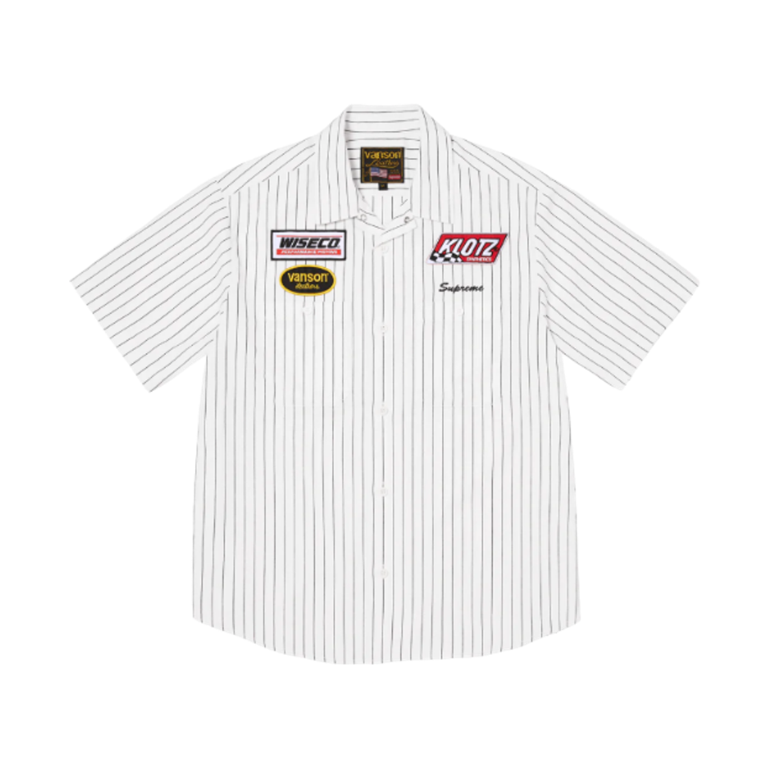 슈프림 x 밴슨 레더스 숏슬리브 워크 셔츠 스트라이프 - 25FW(Supreme x Vanson Leathers S/S Work Shirt Stripe - 25FW)