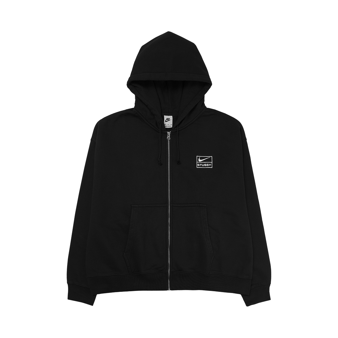 나이키 x 스투시 풀 집 워시드 플리스 후드 블랙 (FJ9175-010)(Nike x Stussy Full Zip Washed Fleece Hoodie Black (FJ9175-010))