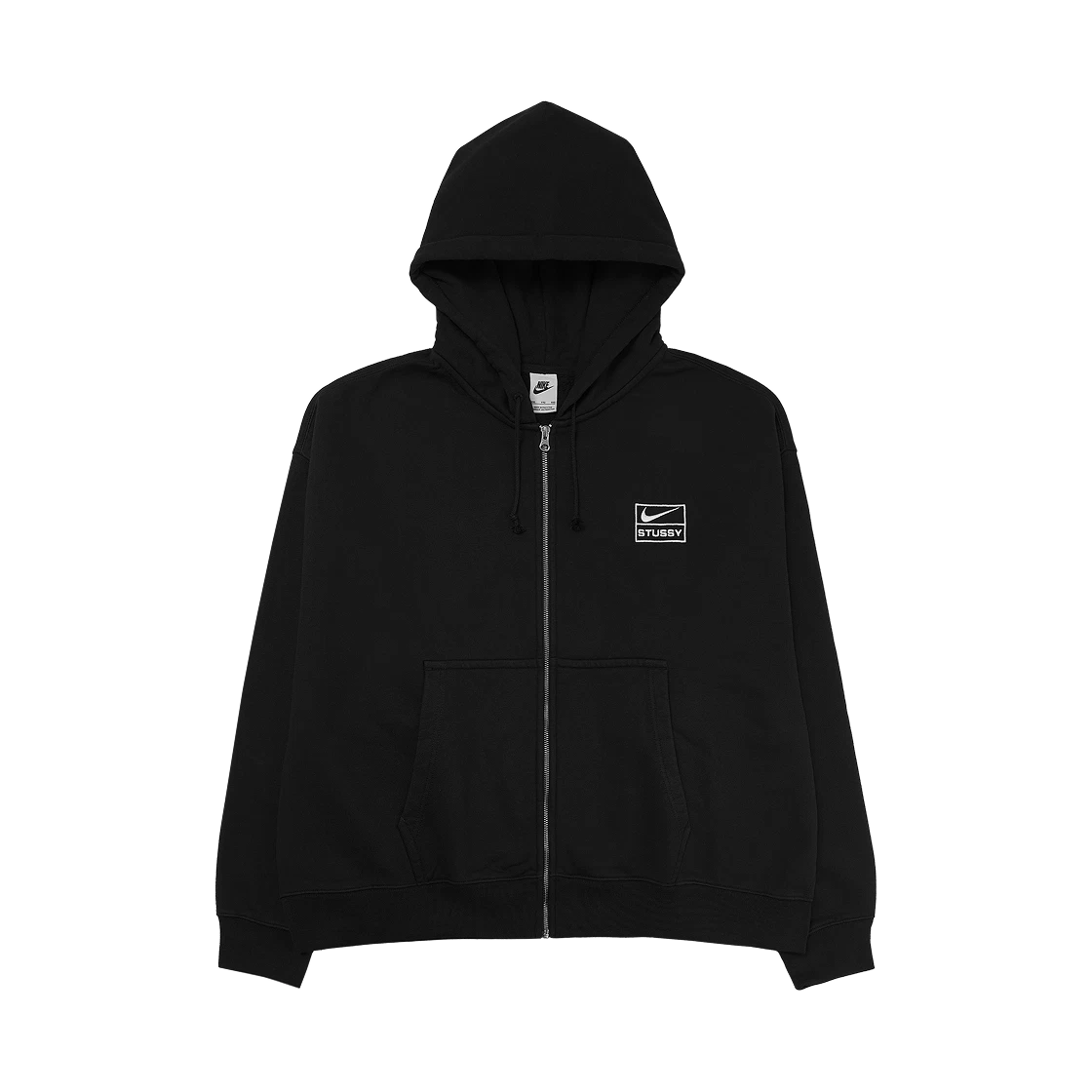 Nike Nike x Stussy Full Zip Washed Fleece Hoodie Black (FJ9175-010) · XS