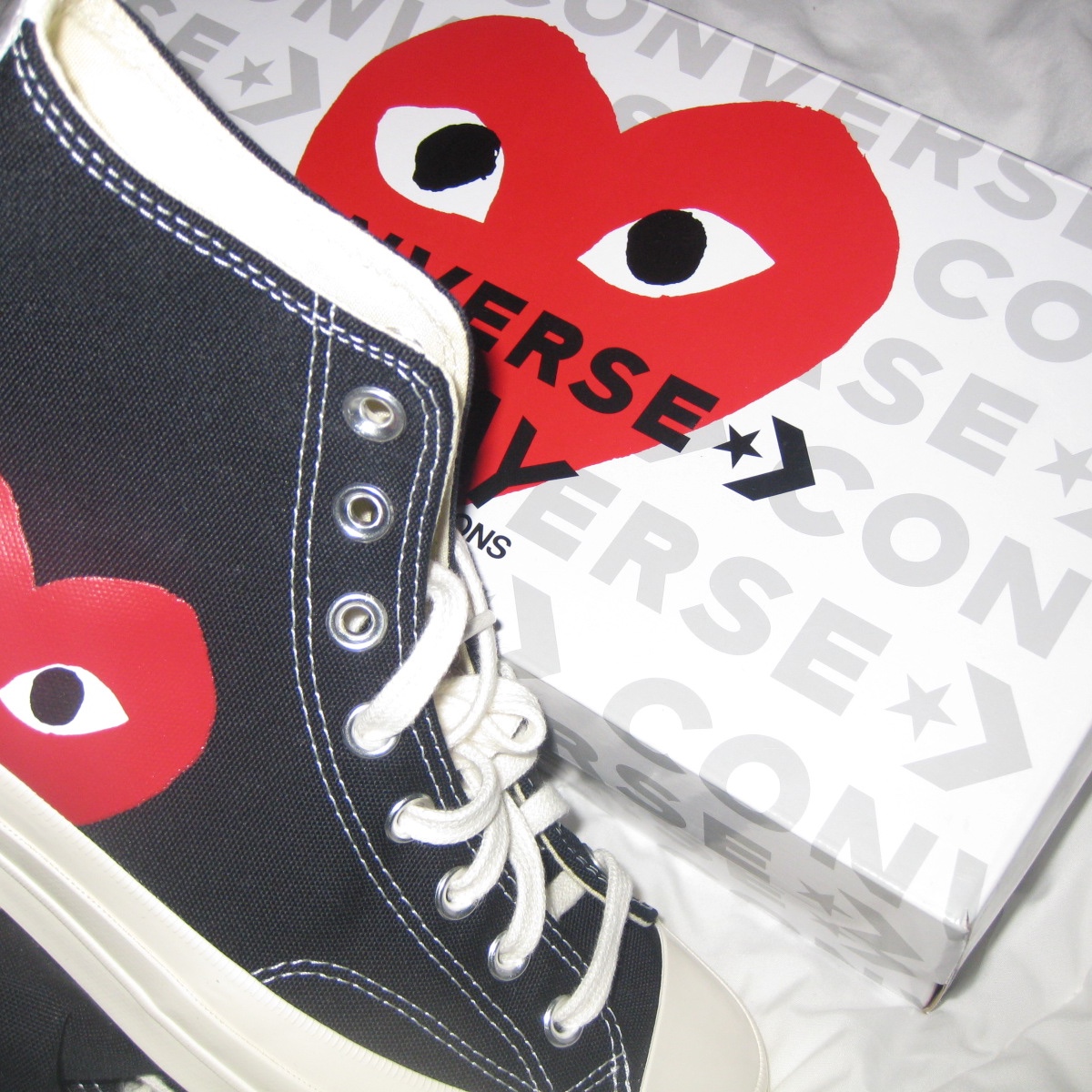 Converse x Play Comme des Garcons Chuck 70 Hi Black 착용 스타일