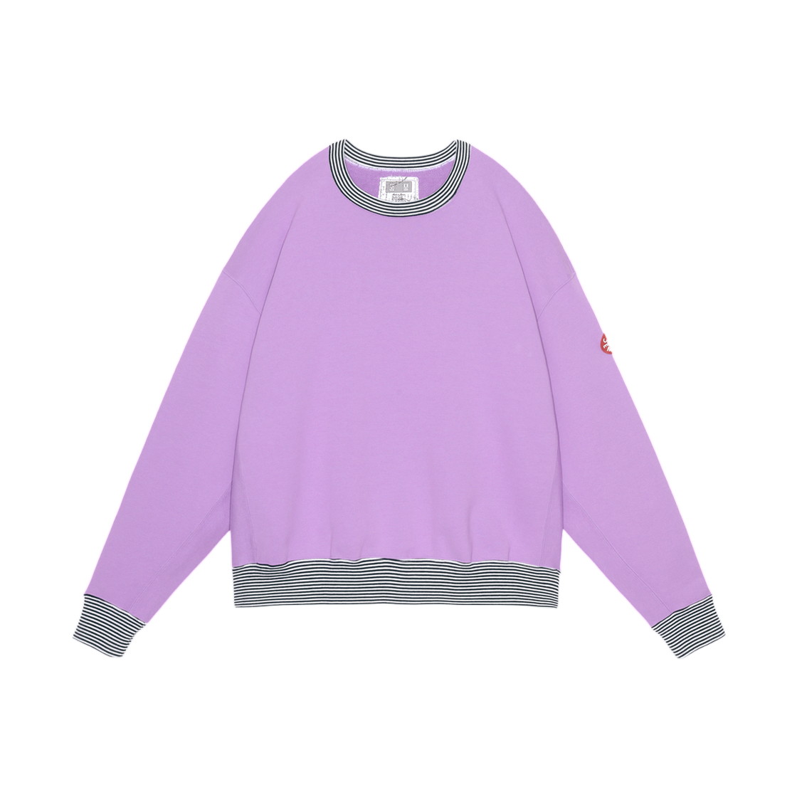 카브엠트 스트라이프 립 솔리드 크루넥 퍼플 - 25FW(Cav Empt Stripe Rib Solid Crew Neck Purple - 25FW)