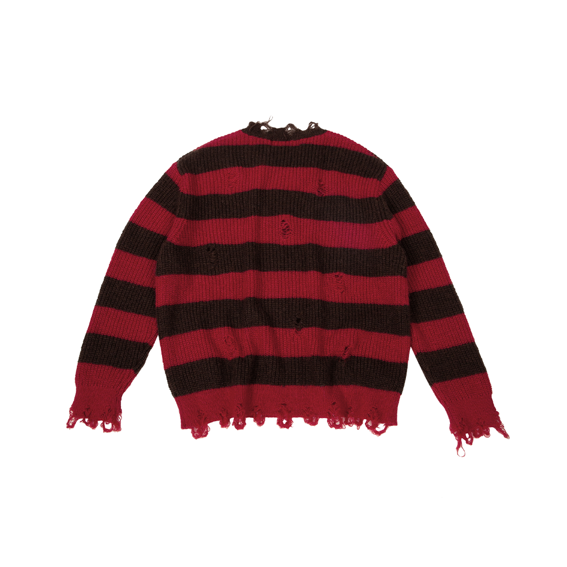 메아 빈티지 스트라이프 울 니트 레드(MEA Vintage Striped Wool Knit Red) - 2