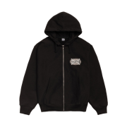 Stussy Champion Oval Zip Hoodie Black