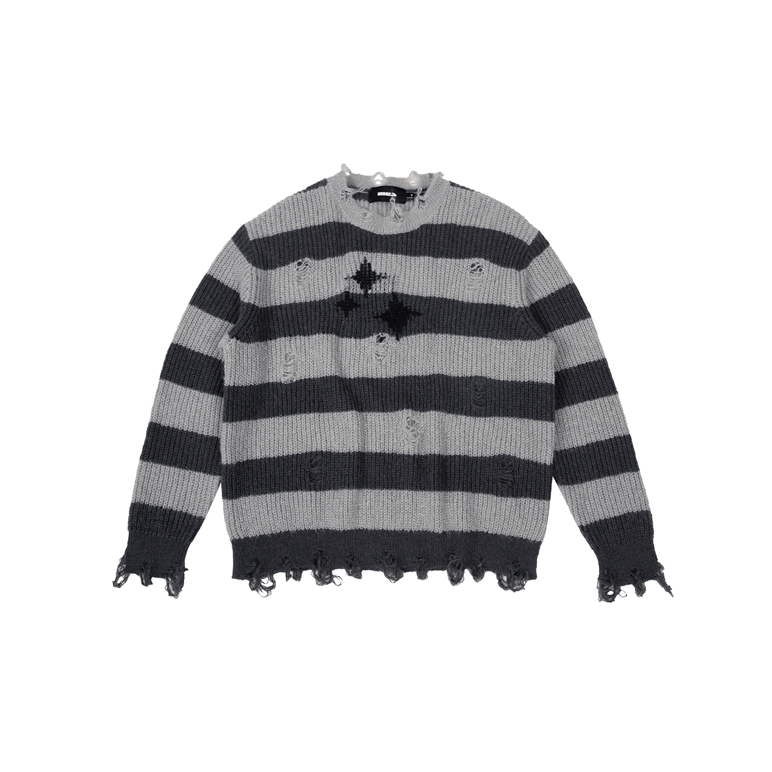 MEA03B5T32-GR MEA Vintage Striped Wool Knit Grey