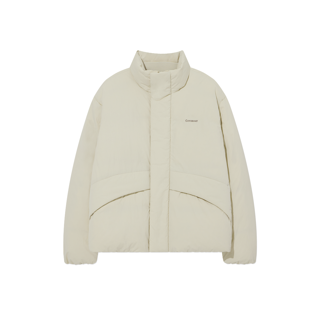 CO2504DP12EC Covernat Non-Quilted Short Puffer Ecru