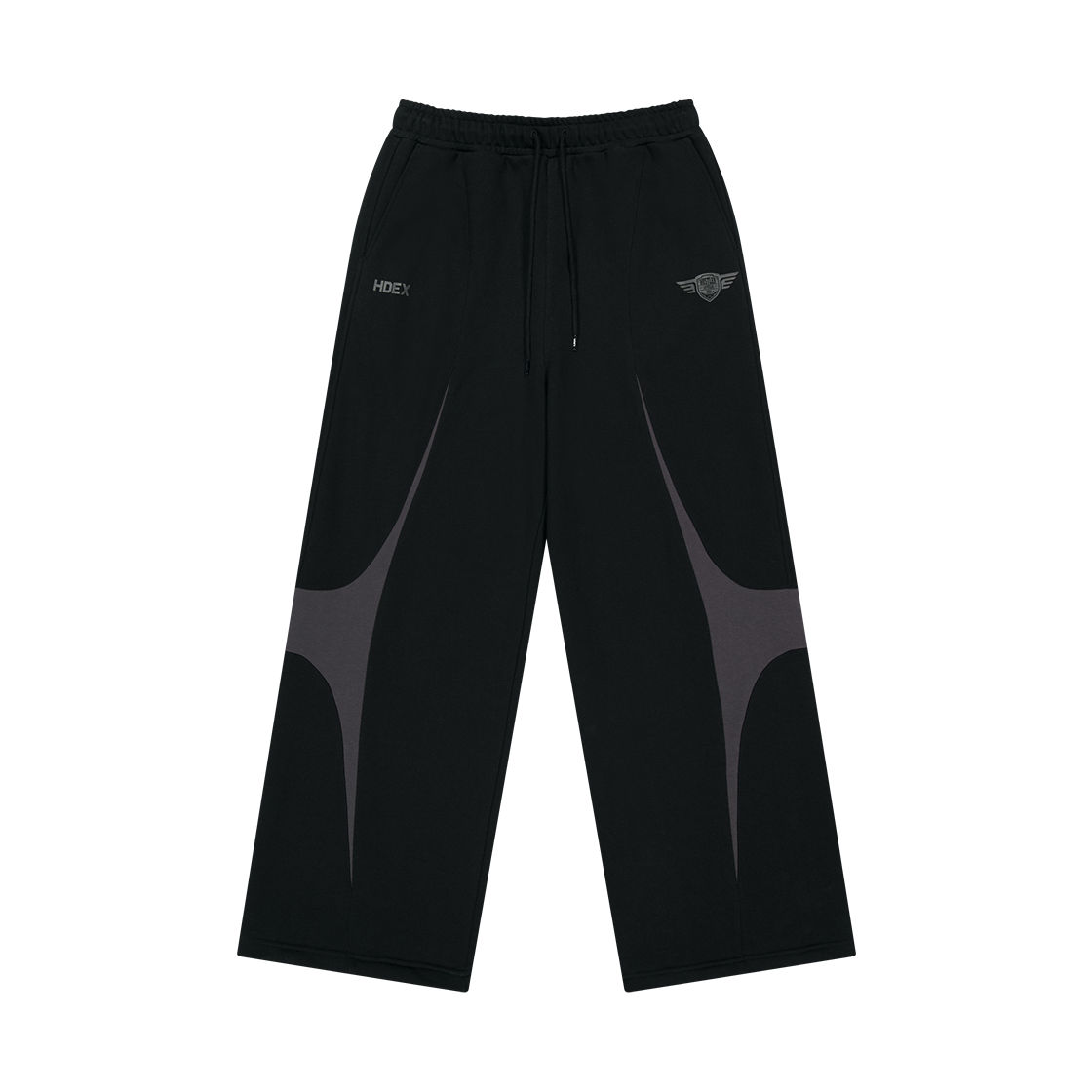 H253MOLMP040BK HDEX Winged Logo Color Block Sweat pants Black