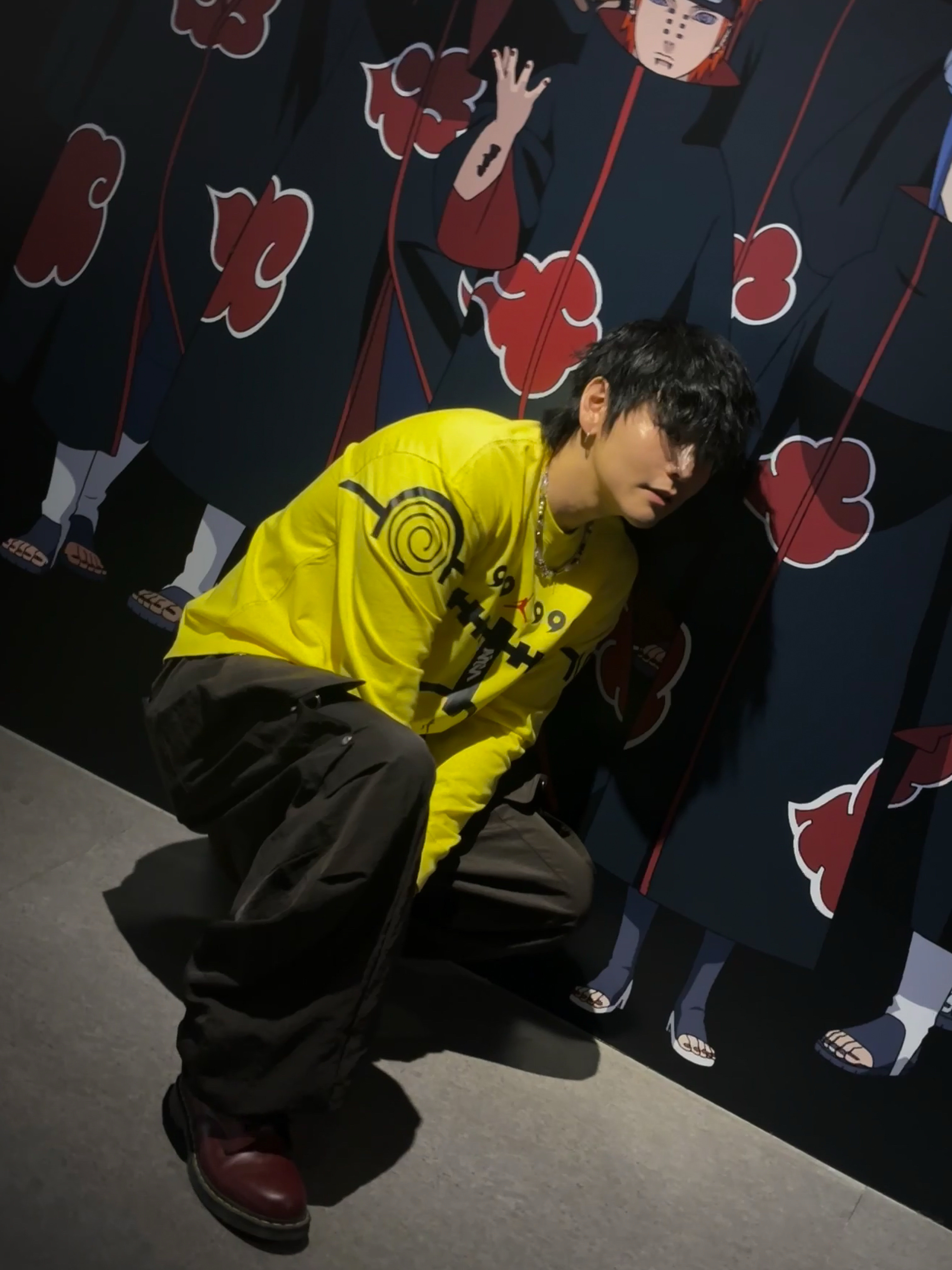 Jordan x Zion Naruto L/S T-Shirt Lemon Wash - Asia, Jordan x Zion Naruto L/S T-Shirt Lemon Wash - US/EU 착용 스타일 - 1