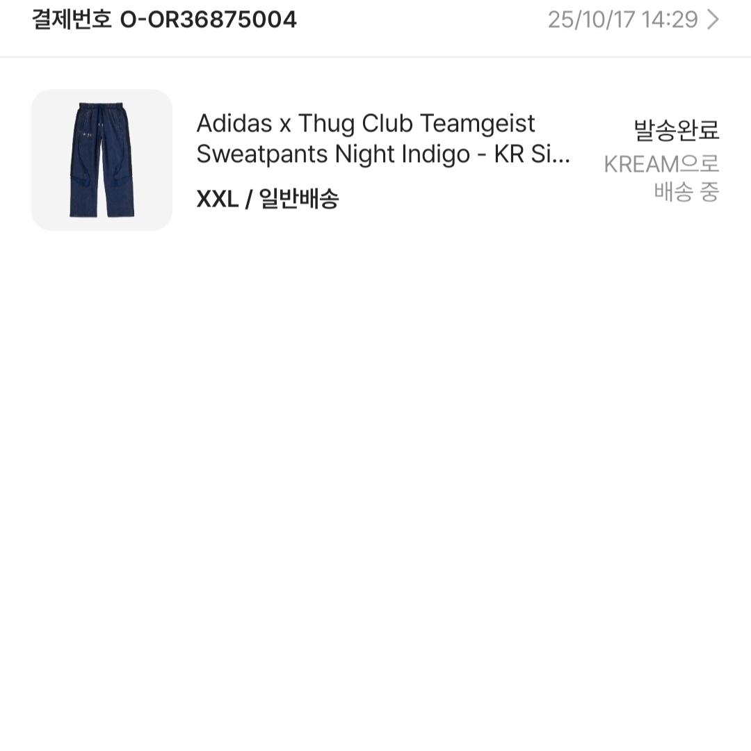 Adidas x Thug Club Teamgeist Sweatpants Night Indigo - KR Sizing 착용 스타일