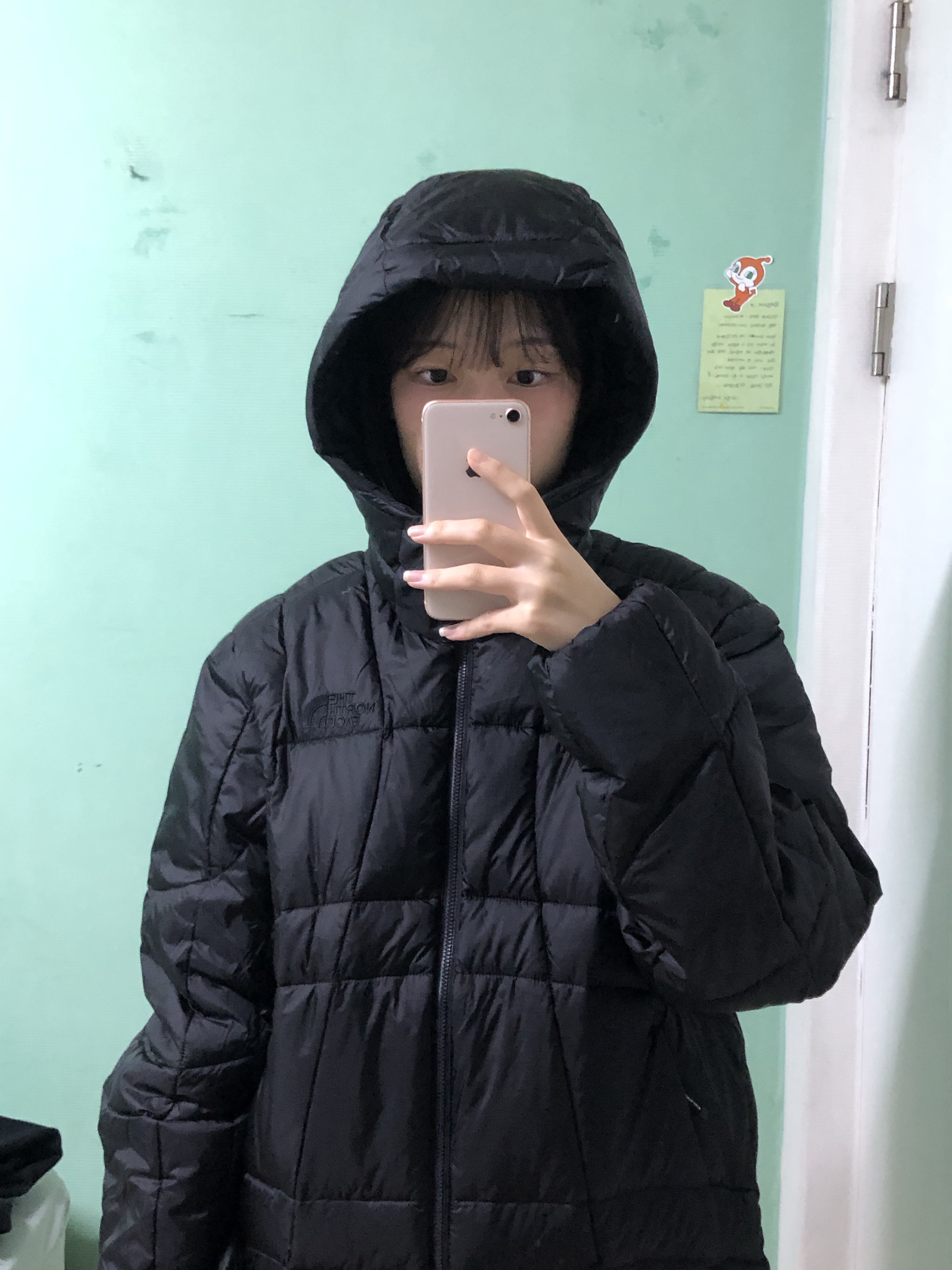 The North Face Wave LT On Jacket Black -25FW 착용 스타일 - 3