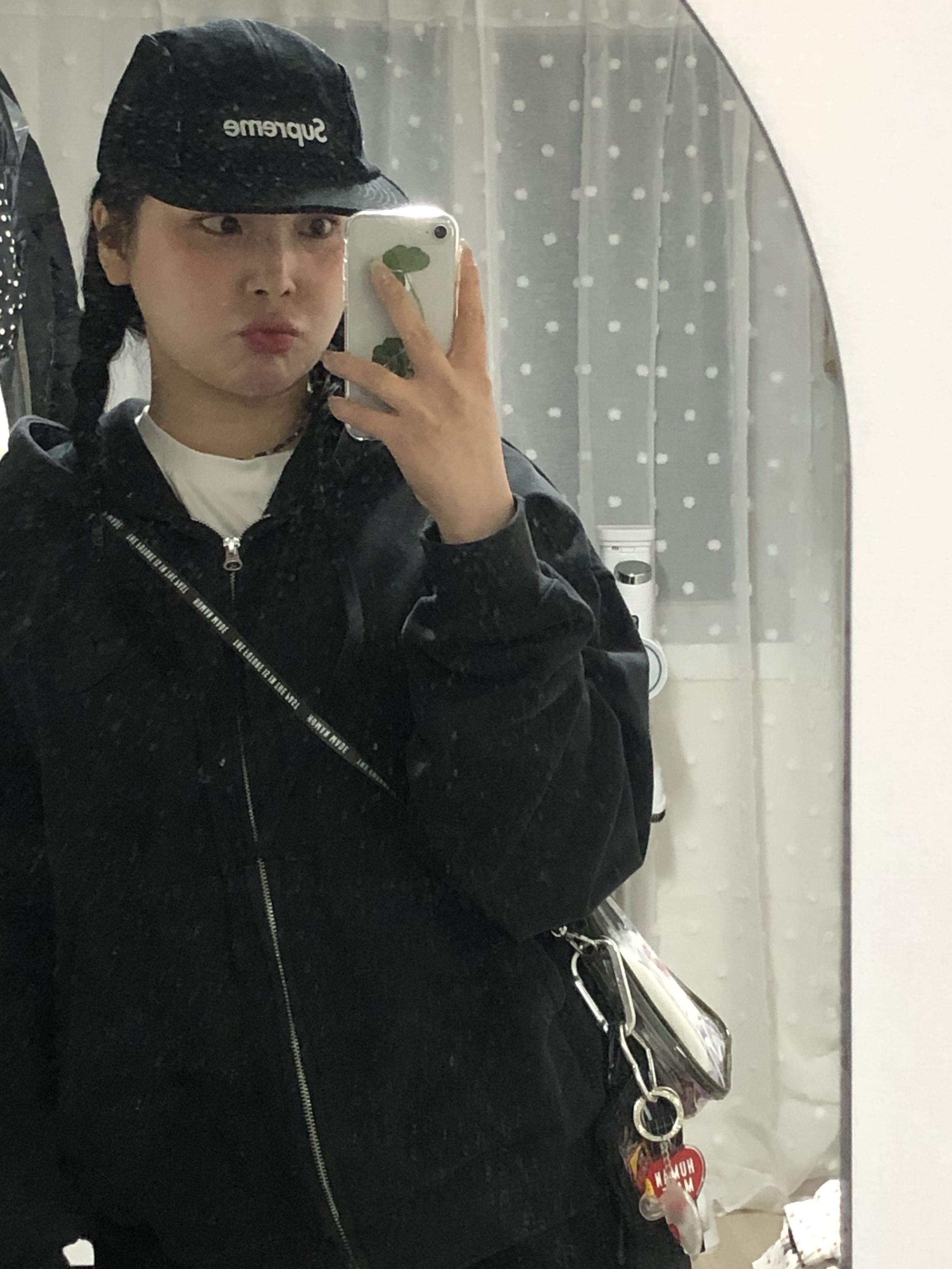 Supreme Ripstop Keychain Black - 24SS, Human Made Duck PVC Key Chain Clear 착용 스타일 - 1