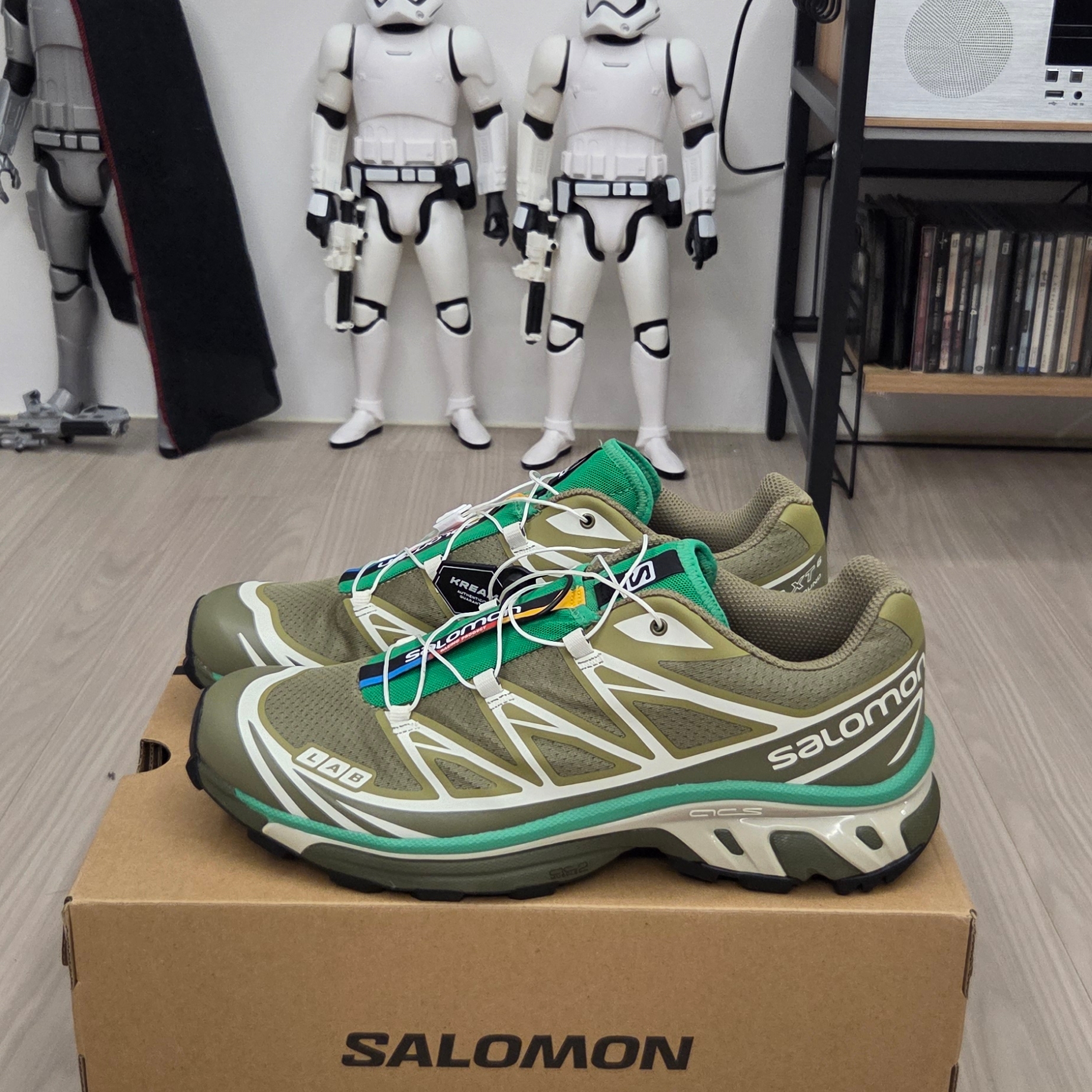 Salomon XT-6 Dried Herb Deep Lichen Green 착용 스타일 - 2