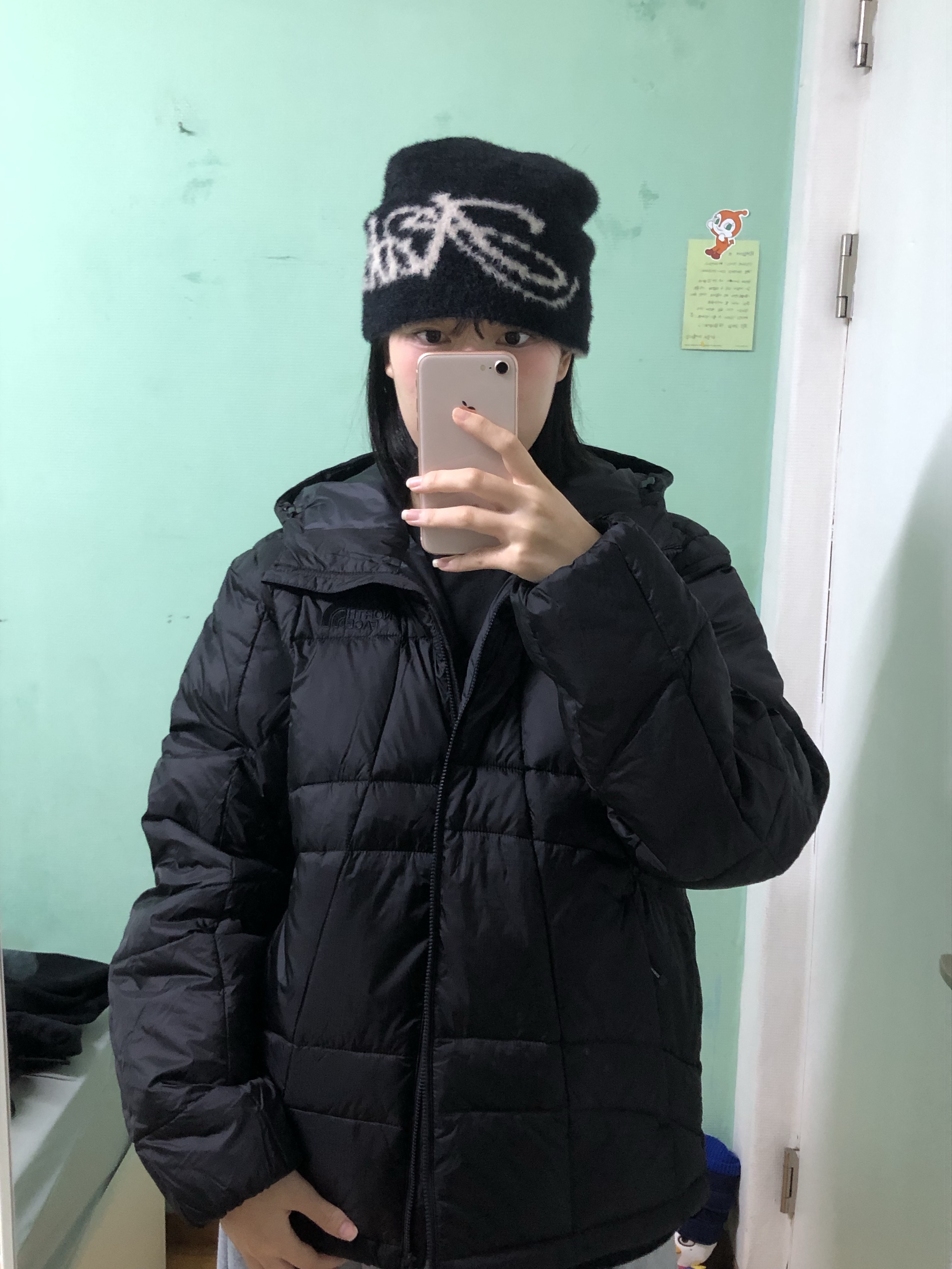 The North Face Wave LT On Jacket Black -25FW 착용 스타일 - 1