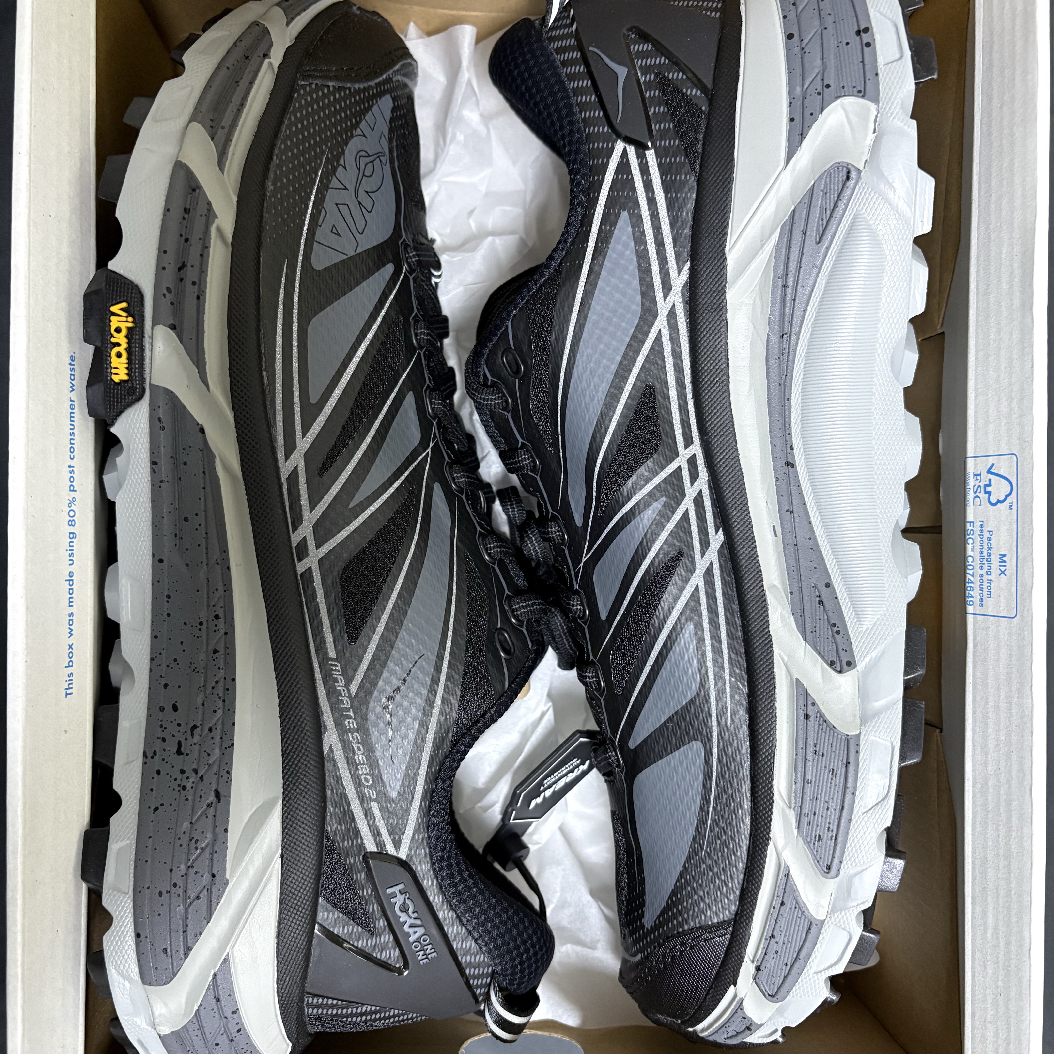 Hoka Mafate Speed 2 Black Castlerock 착용 스타일 - 1