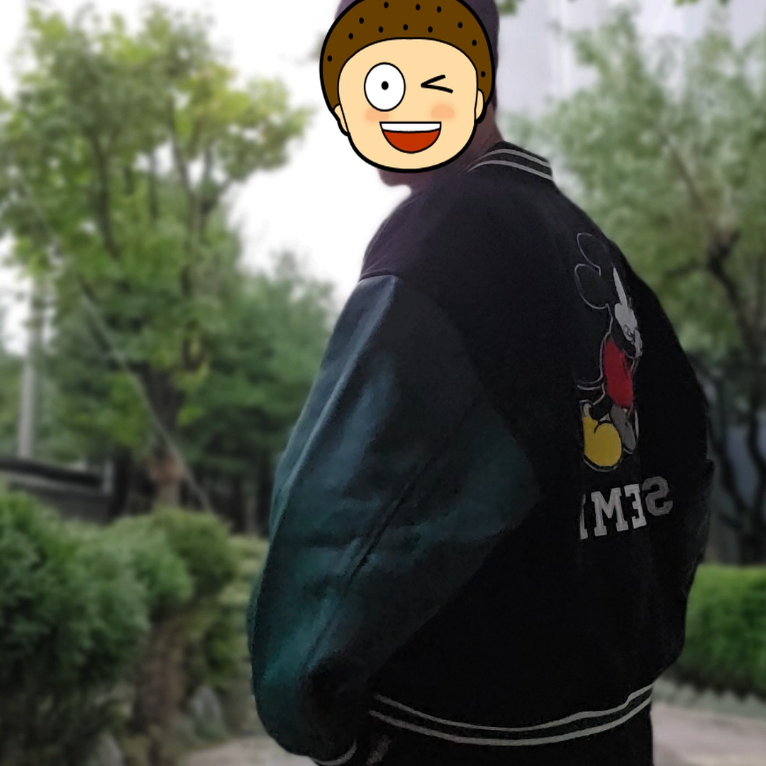 Supreme x Number (N)ine x Mickey Mouse Varsity Jacket Black - 25FW 착용 스타일 - 3