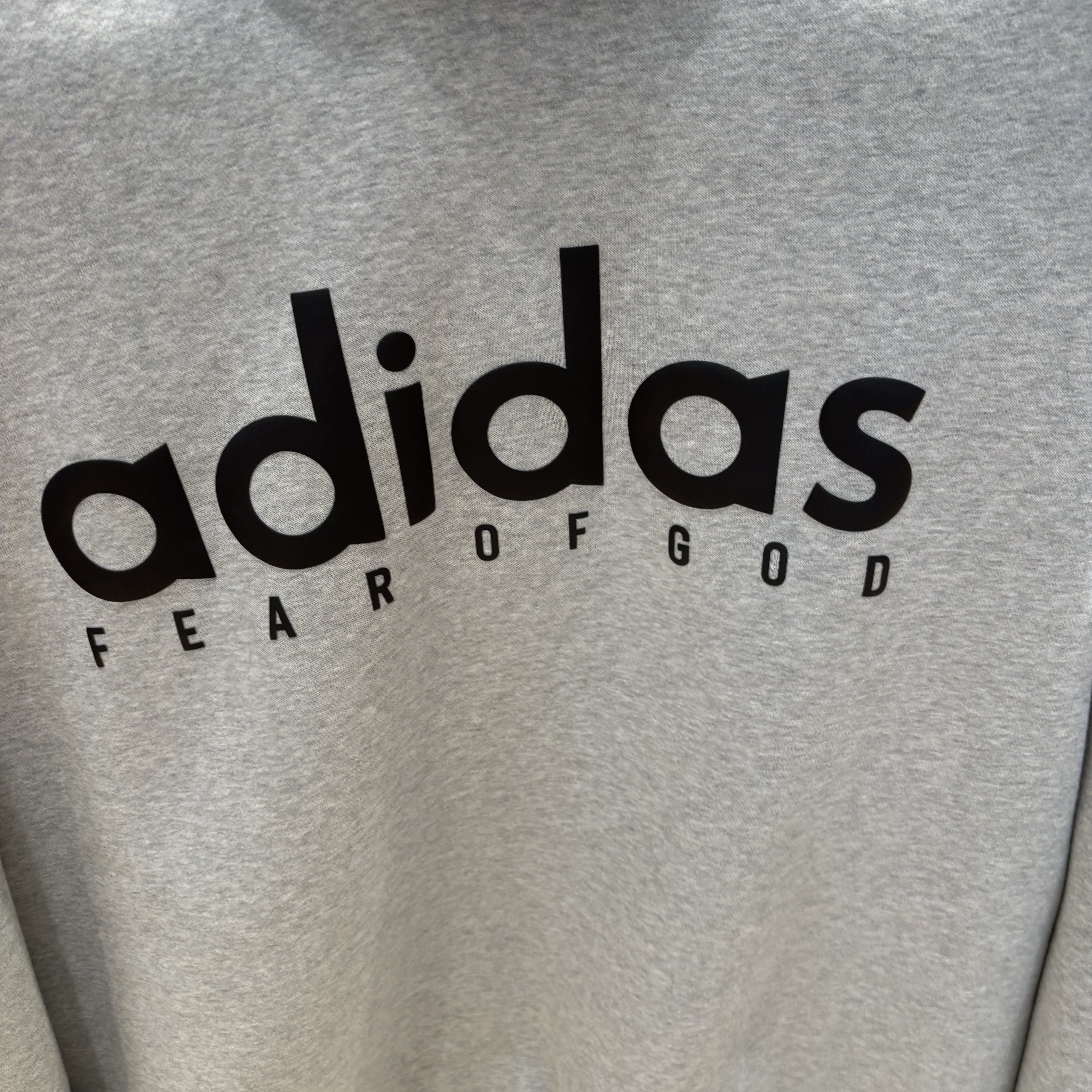 Adidas x Fear of God Athletics Cotton Fleece Hoodie Medium Grey Heather - KR Sizing 착용 스타일