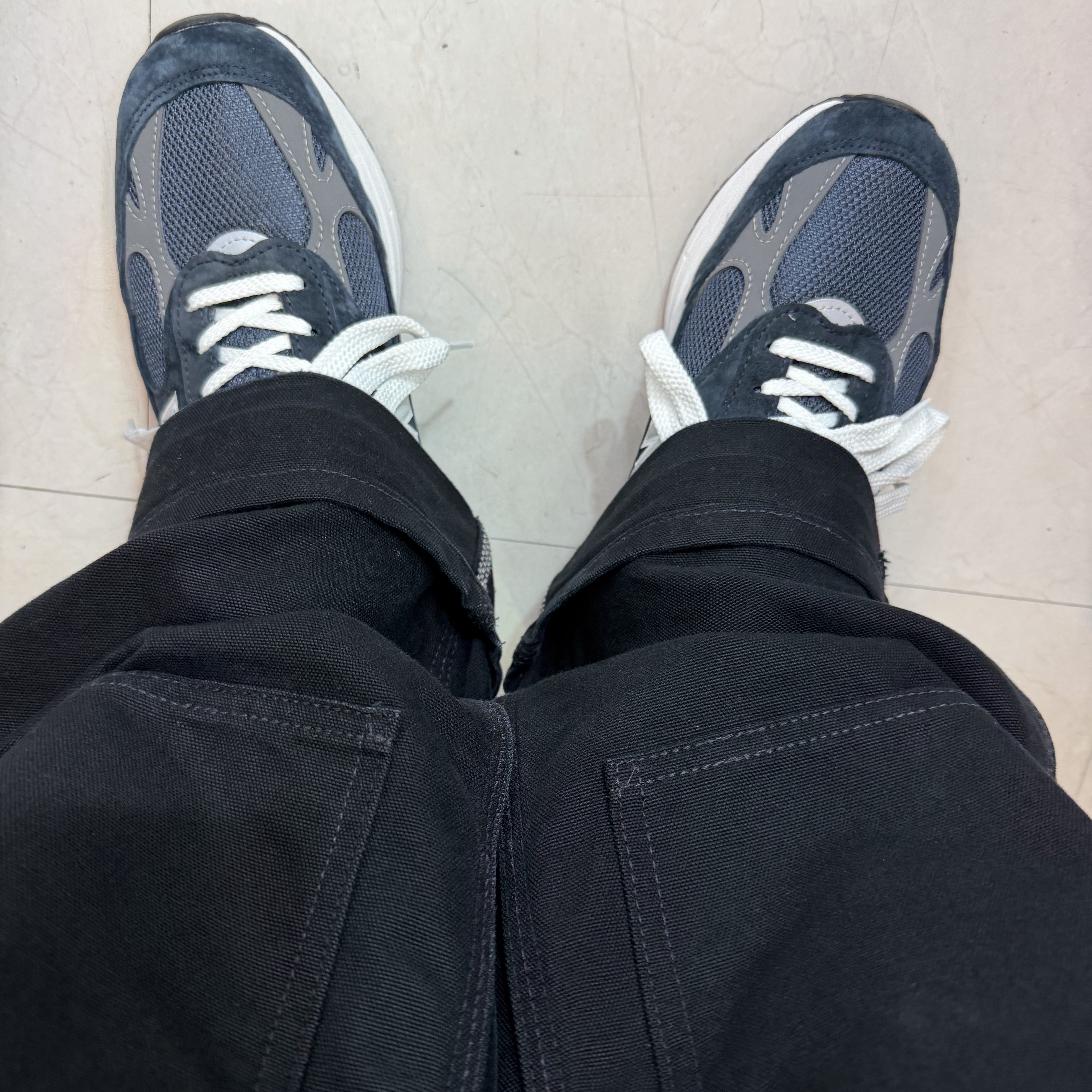 New Balance 993 Made in USA Navy - D Standard 착용 스타일