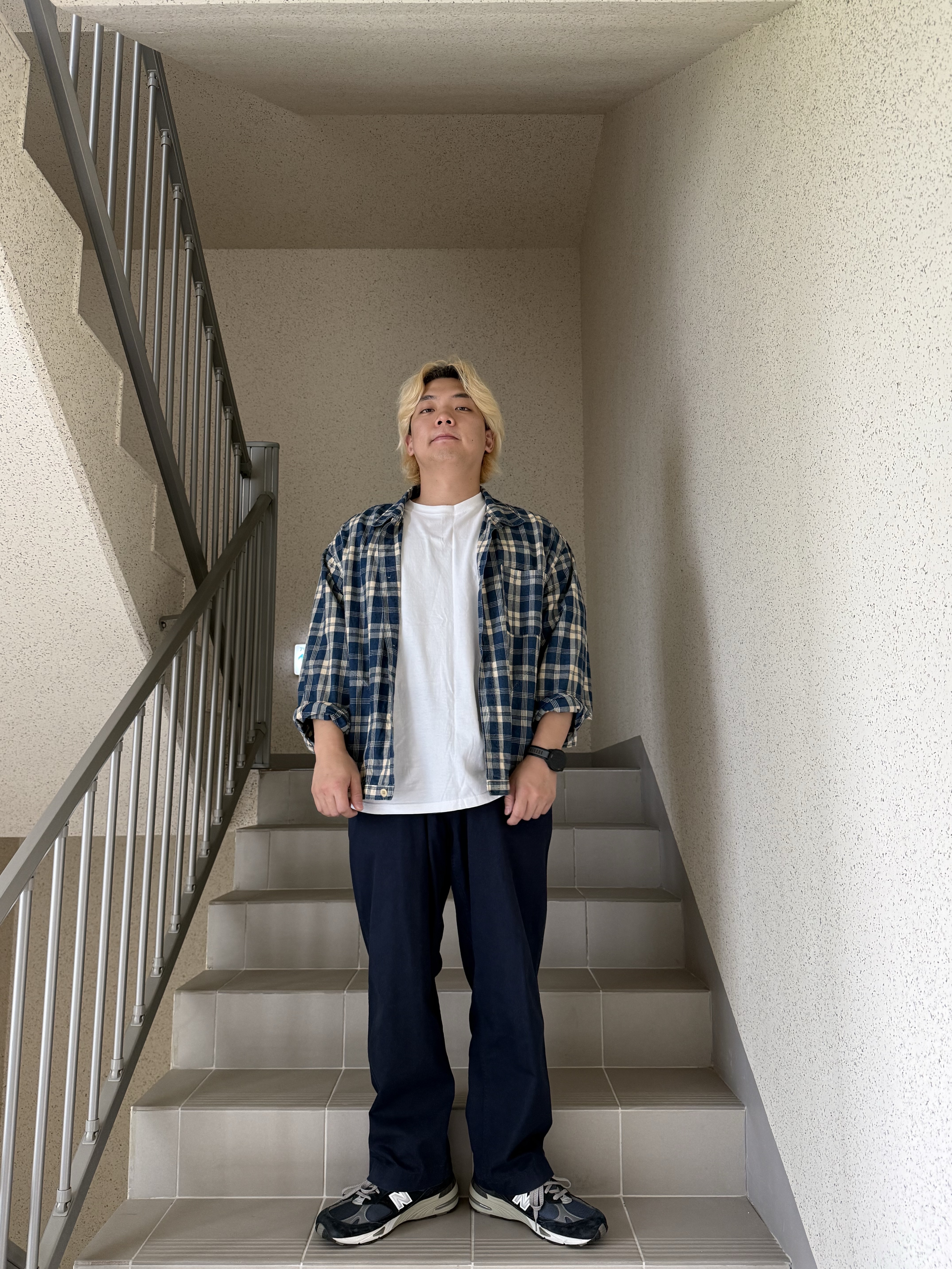 New Balance 991 Made in UK Navy 착용 스타일 - 4
