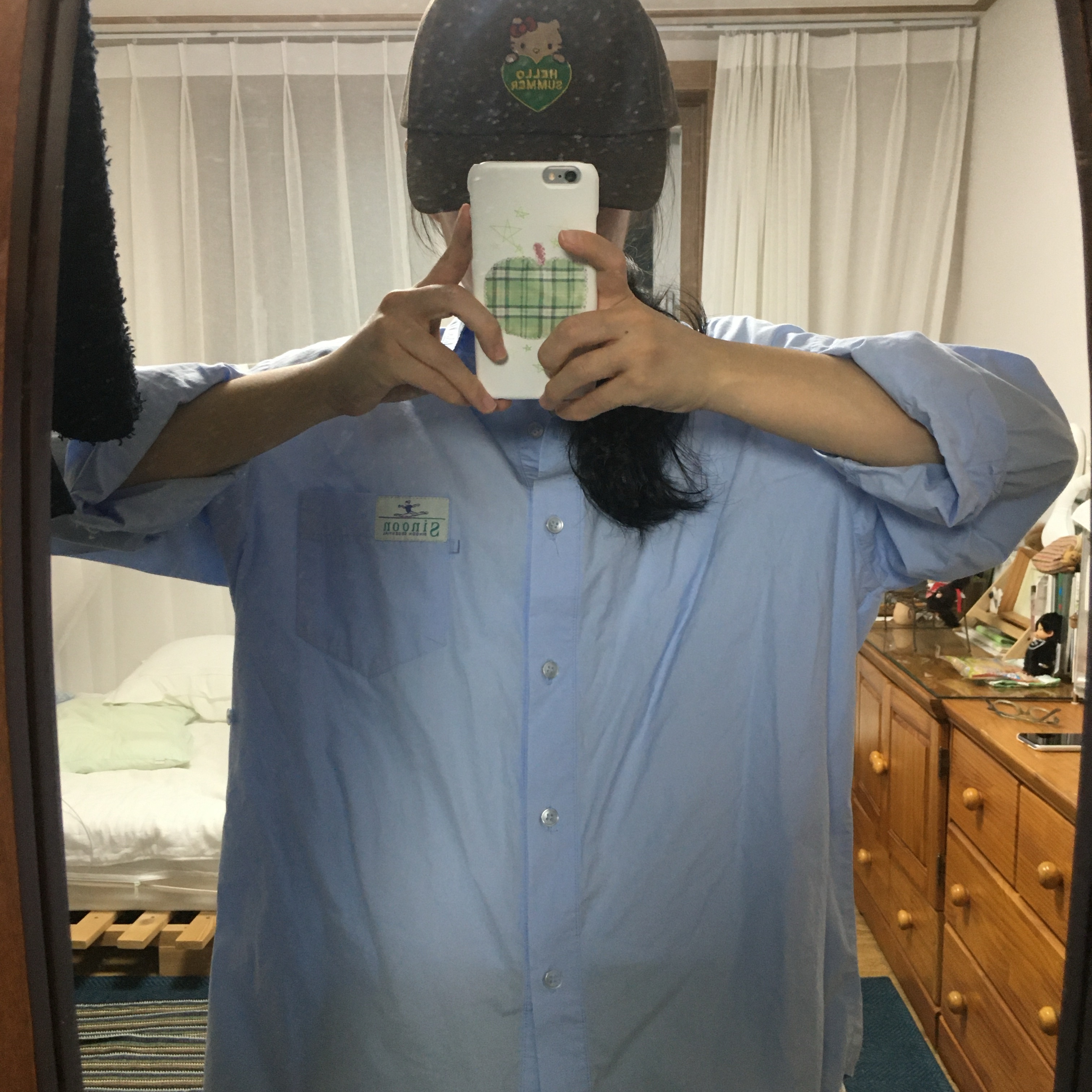 Farven x Tanning Hello Kitty Hello Summer Ball Cap Brown 착용 스타일