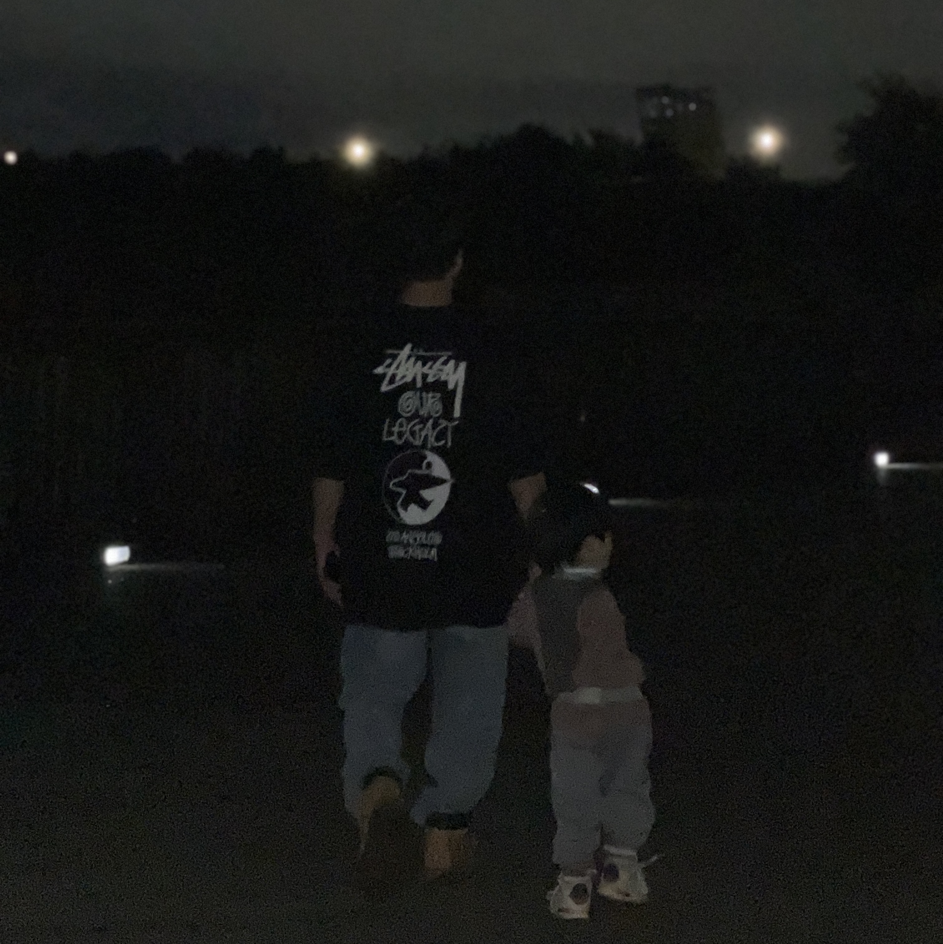 Stussy x Our Legacy Surfman Pigment Dyed T-Shirt Black 착용 스타일 - 4