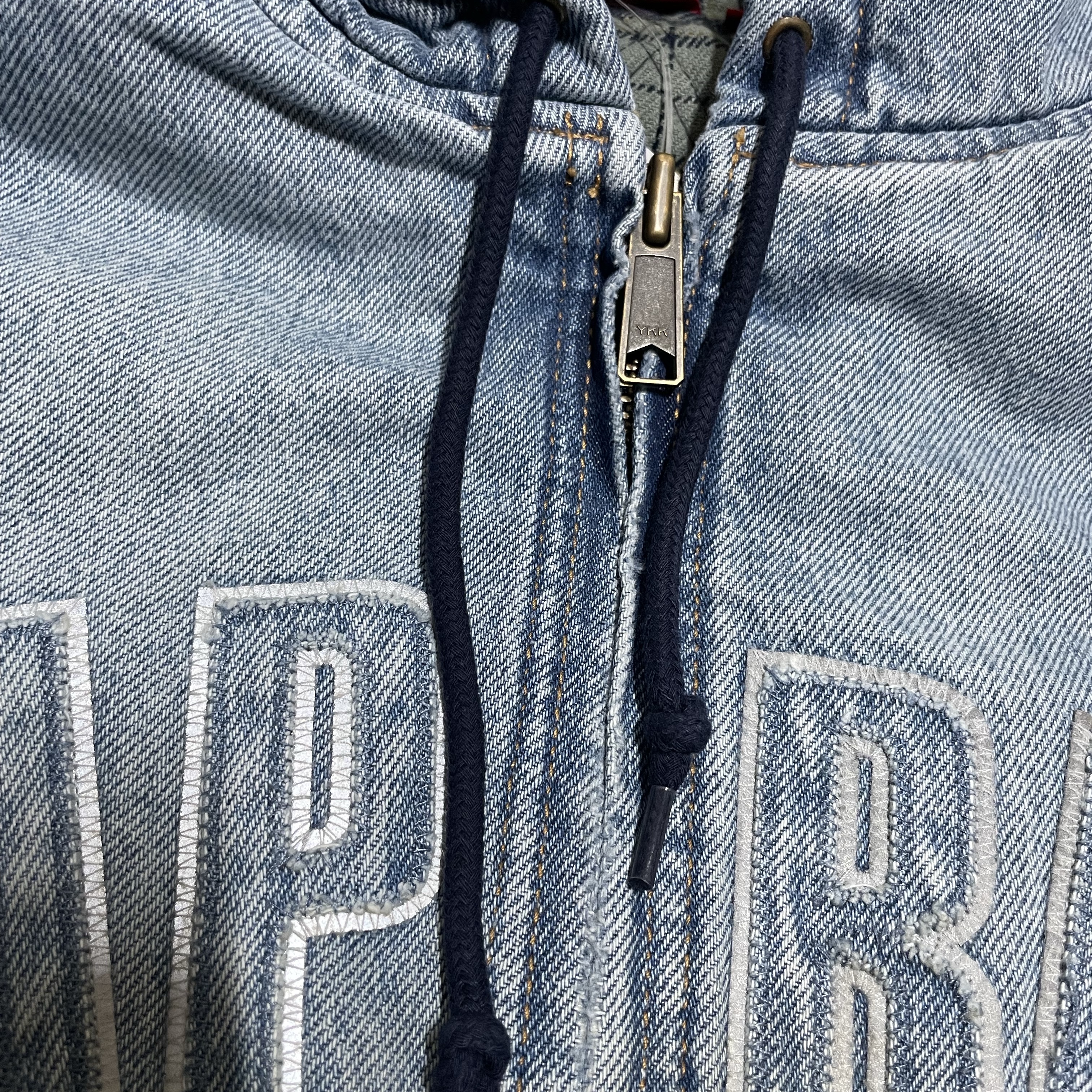 Supreme Reflective Arc Hooded Work Jacket Denim - 25FW 착용 스타일 - 5