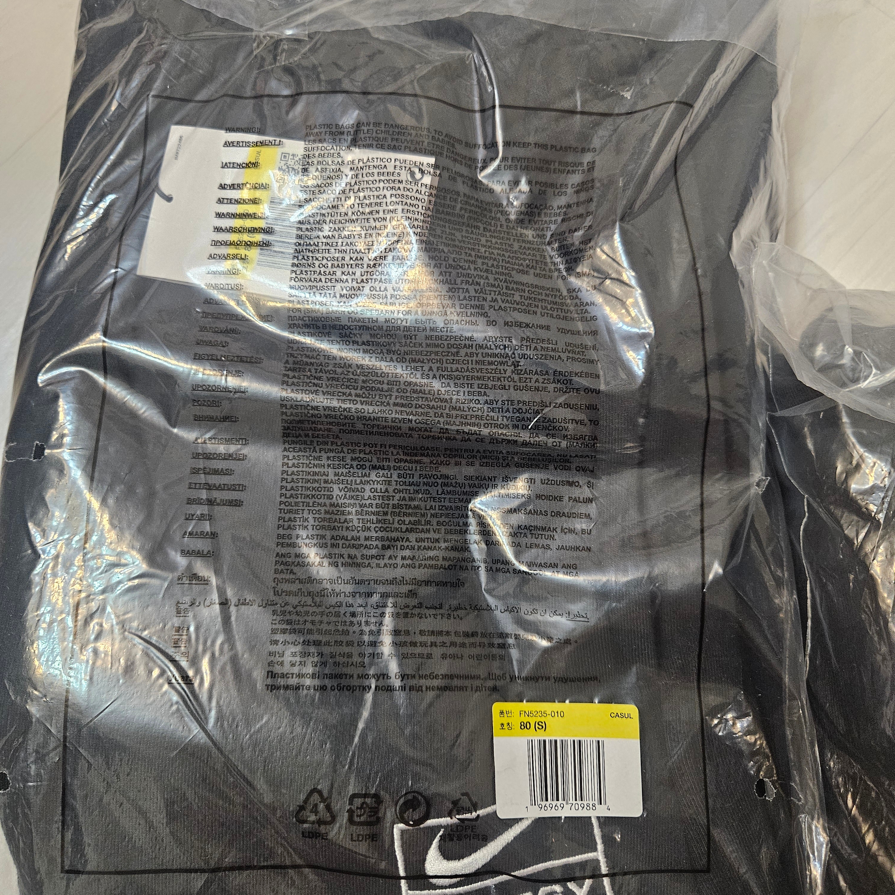 Nike x Stussy Washed Fleece Pants Black (FN5235-010) 착용 스타일