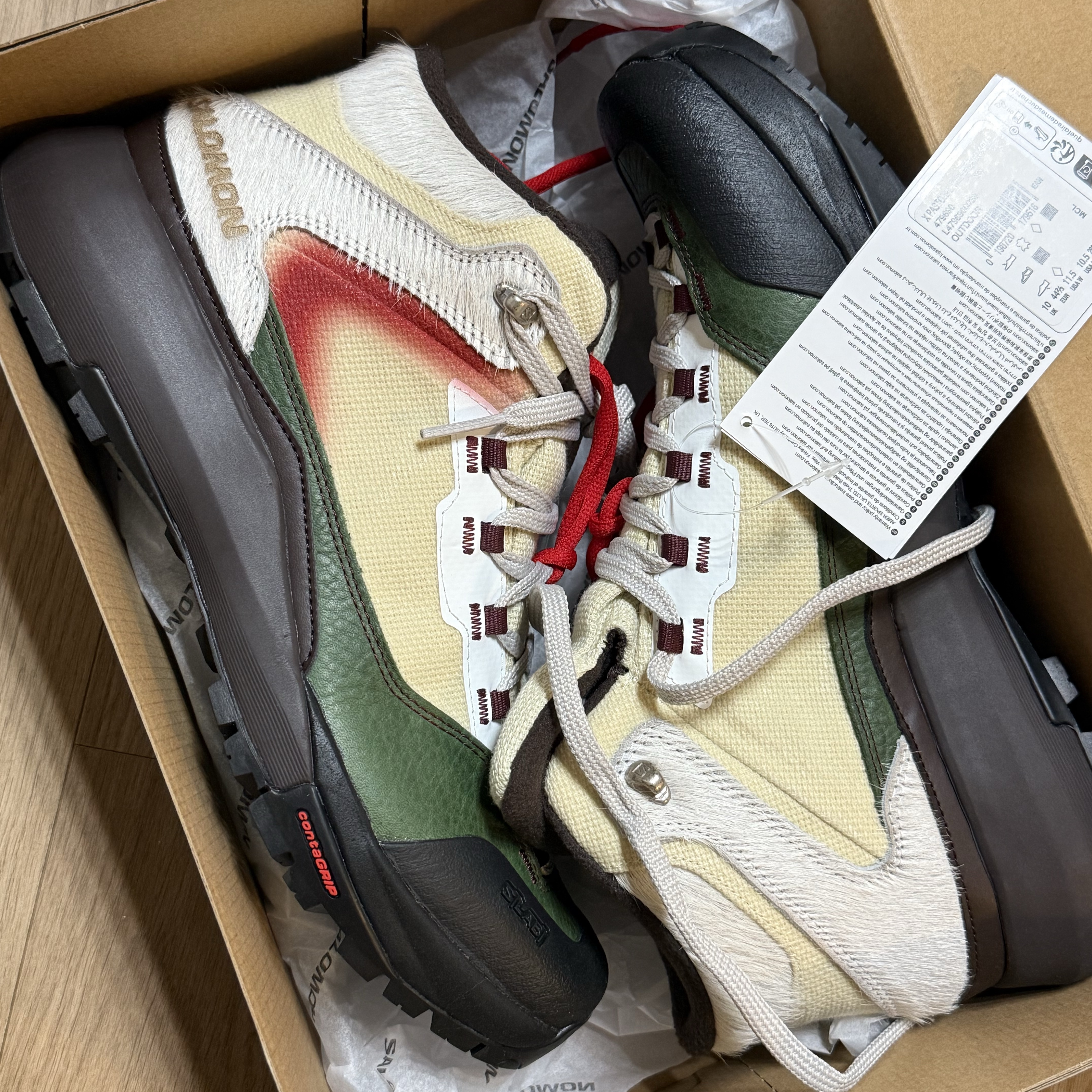 Salomon x The Broken Arm Pastoral Green Haze Black Forest 착용 스타일 - 1
