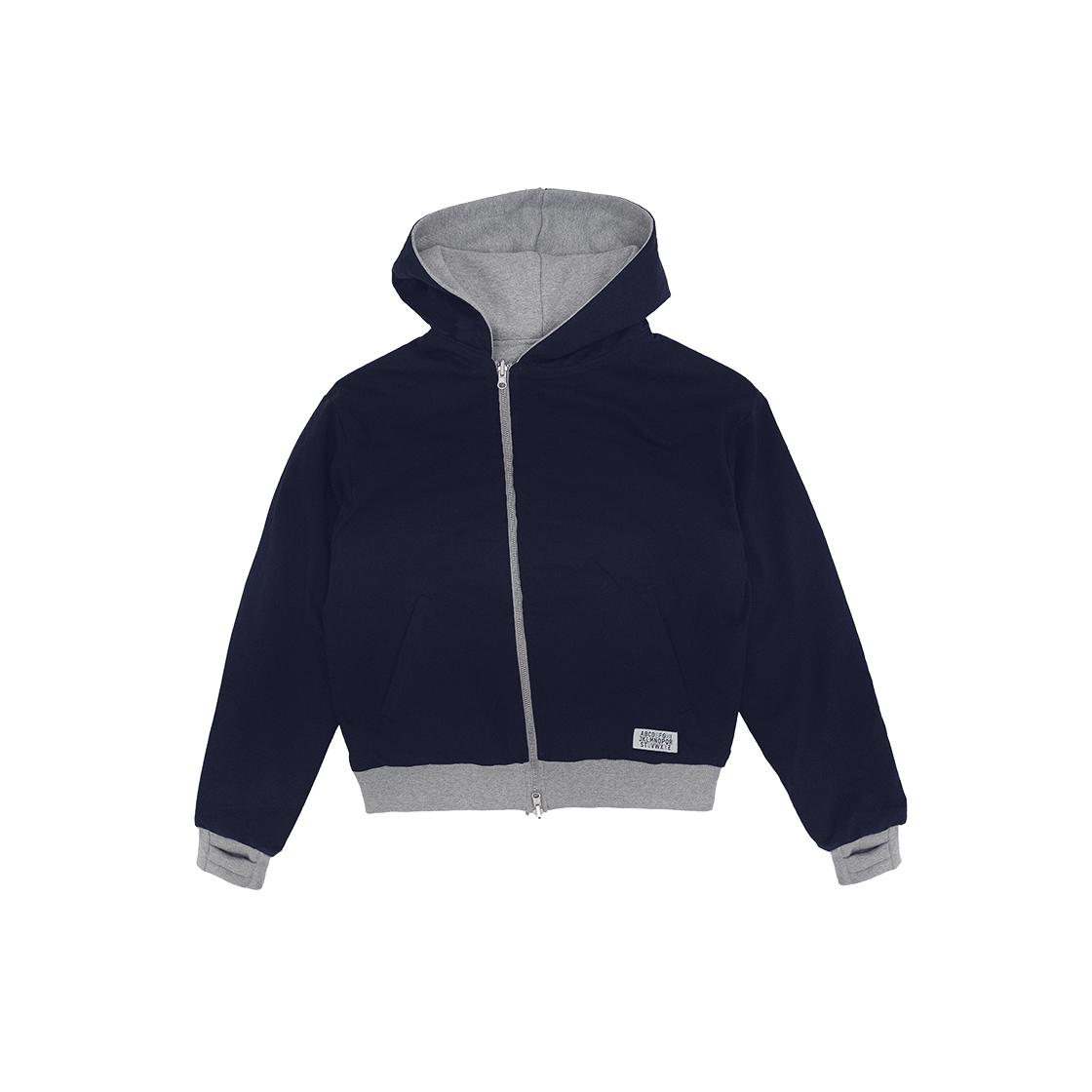 휴이 언발란스드 리버시블 후드집업 그레이/네이비(Huey Unbalanced Reversible Hoodie Zip-Up Grey/Navy) - 3