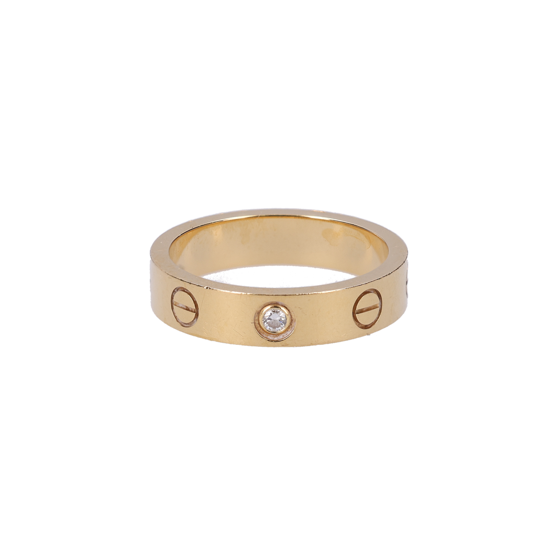 ITDOAJVC8QH2 Cartier Love Ring Small 18K Yellow Gold with Diamond 1P, Size 48