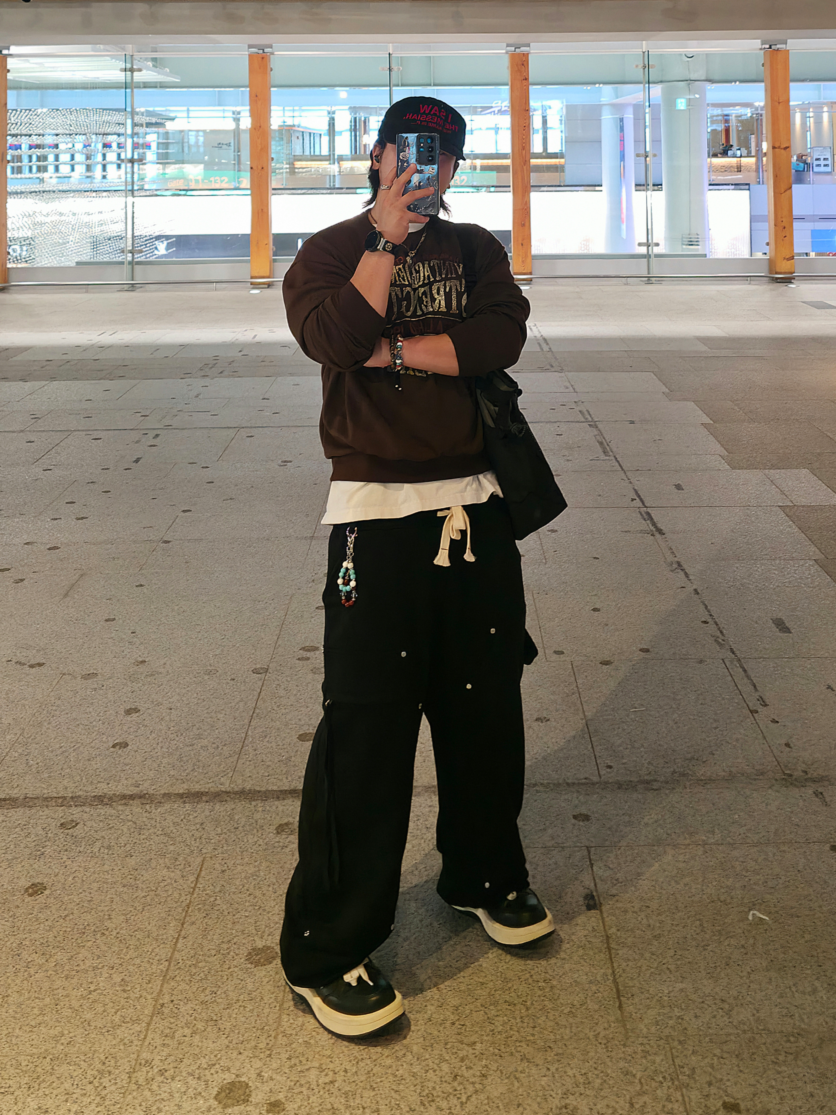 Converse x Drkshdw Turbowpn Black Cream, My Name is Peter 6-Panel Messiah Cap Black 착용 스타일 - 1