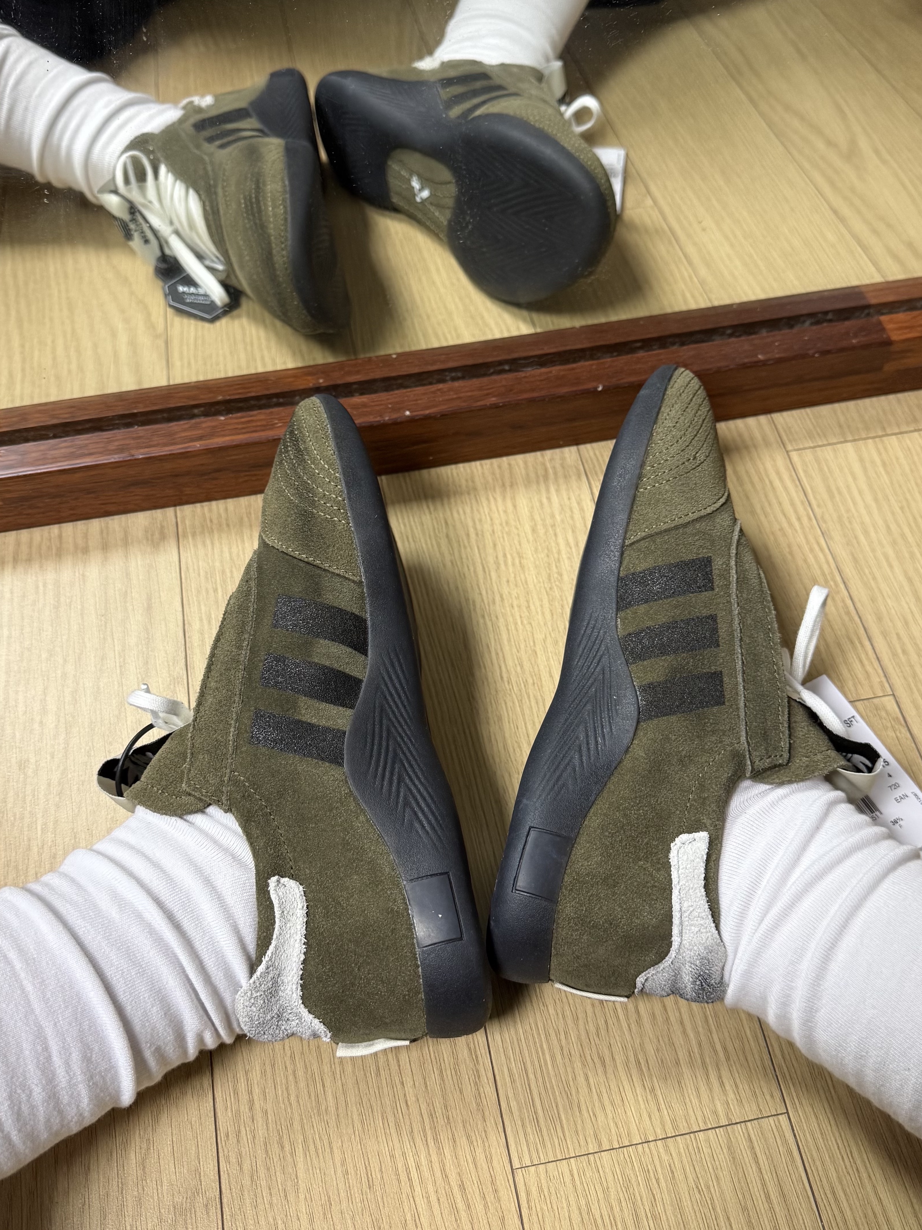 (W) Adidas x Song for the Mute Taekwondo Mei Olive Core Black 착용 스타일 - 2