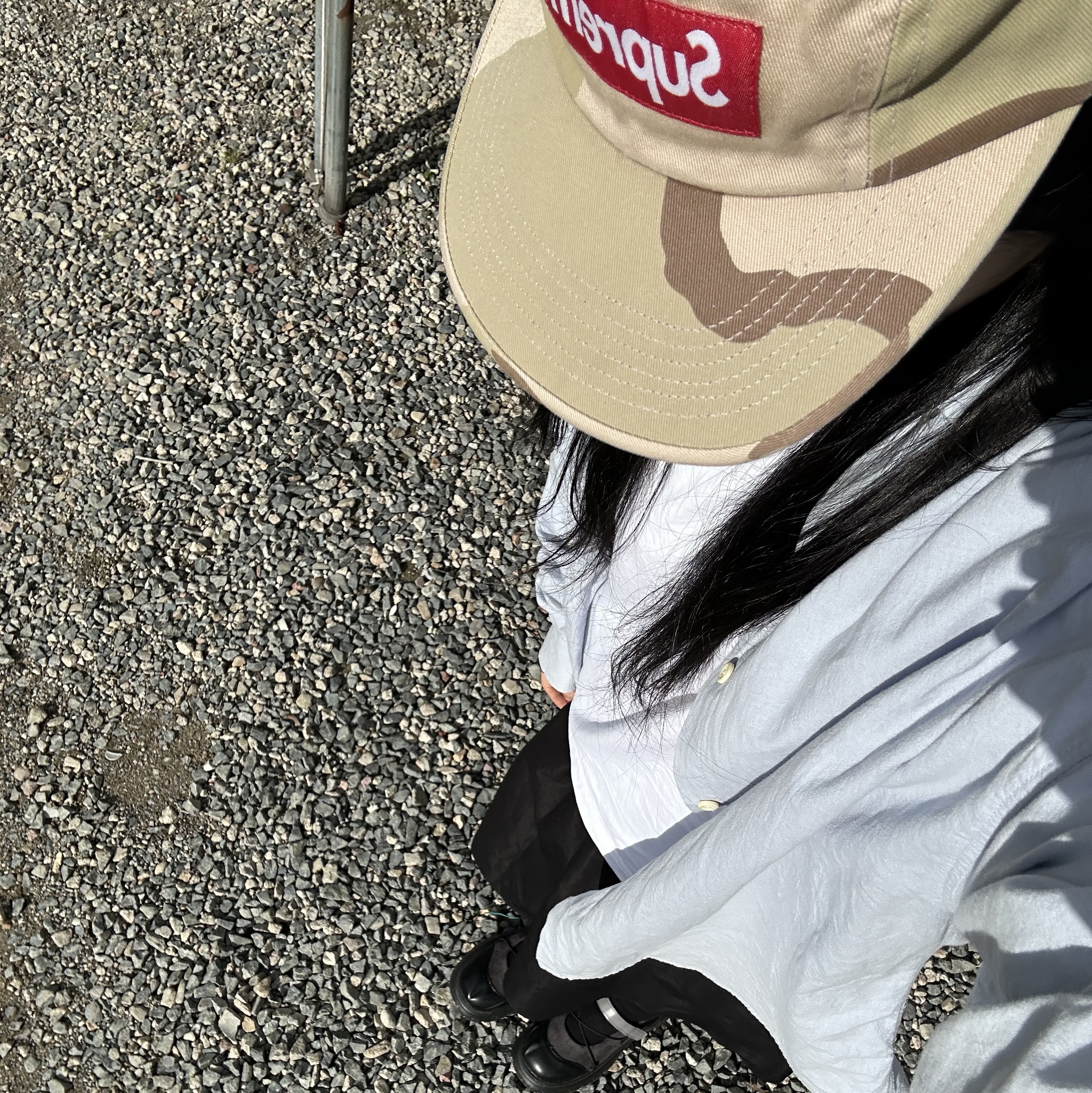 Supreme Washed Chino Twill Camp Cap Desert Camo - 24SS 착용 스타일
