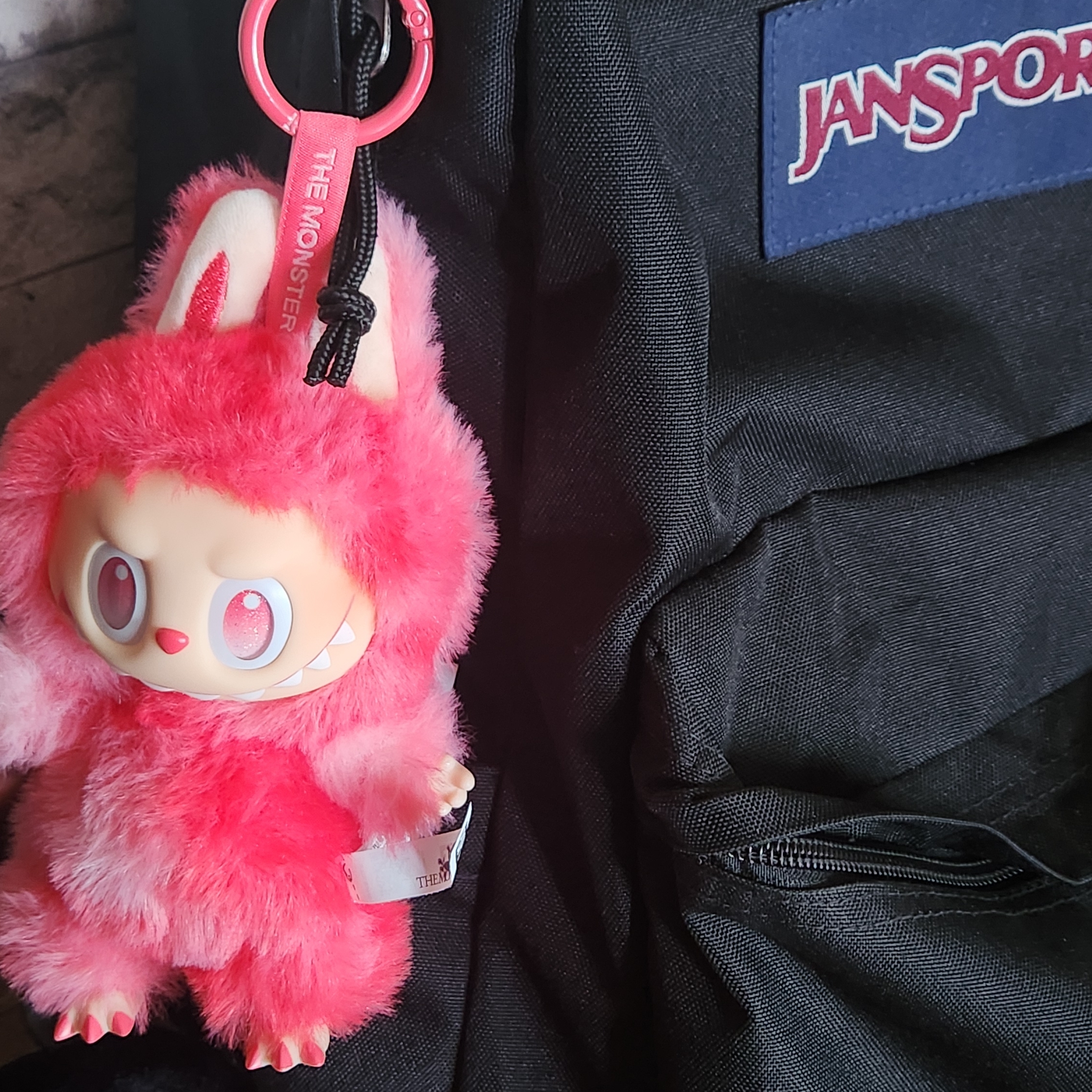 Pop Mart Labubu The Monsters Highlight Series Love Keyring (Opened Case), Jansport Superbreak Backpack Black 착용 스타일