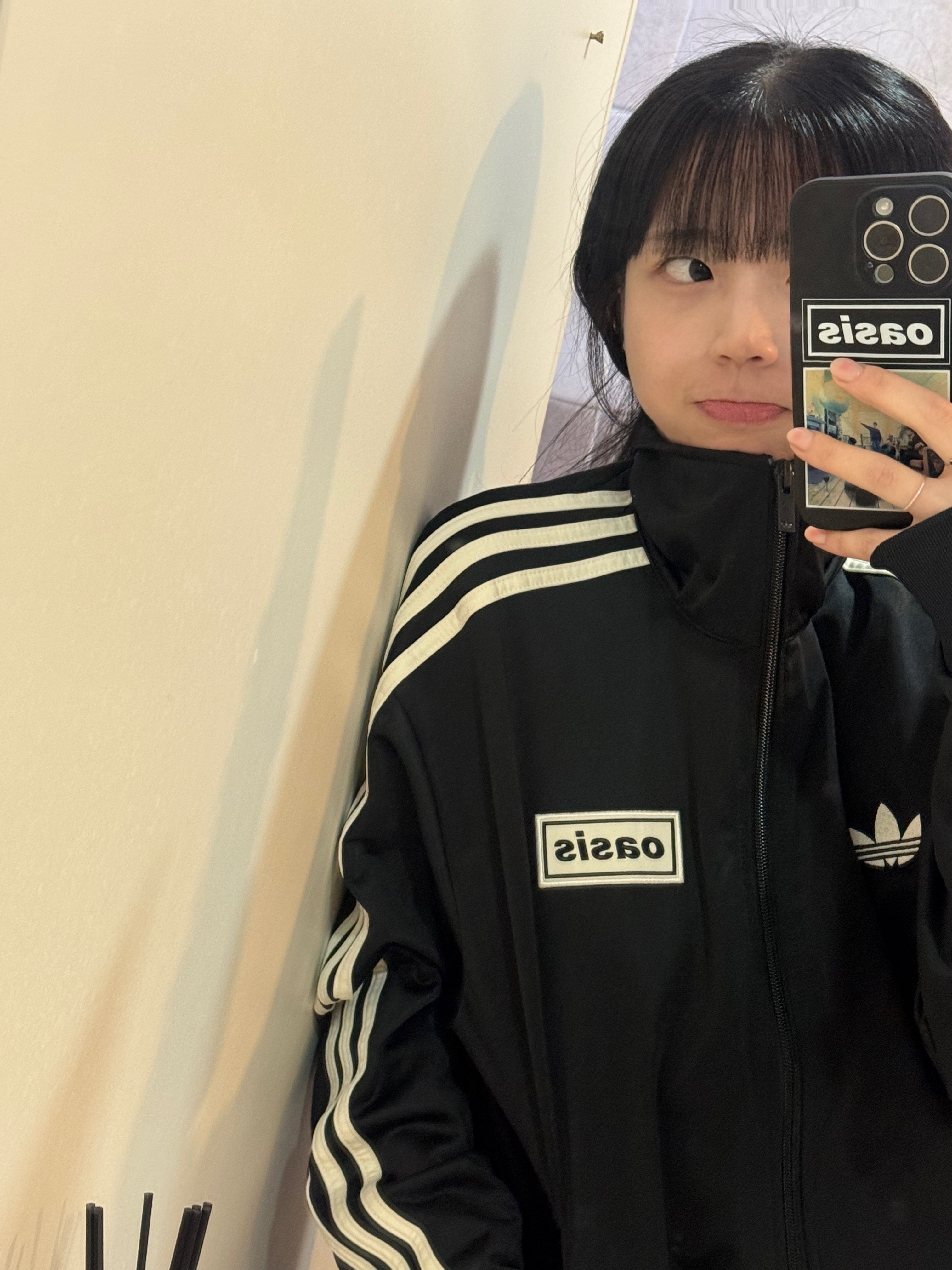 Adidas x Oasis Tour Firebird Track Top Black - US Sizing 착용 스타일 - 1