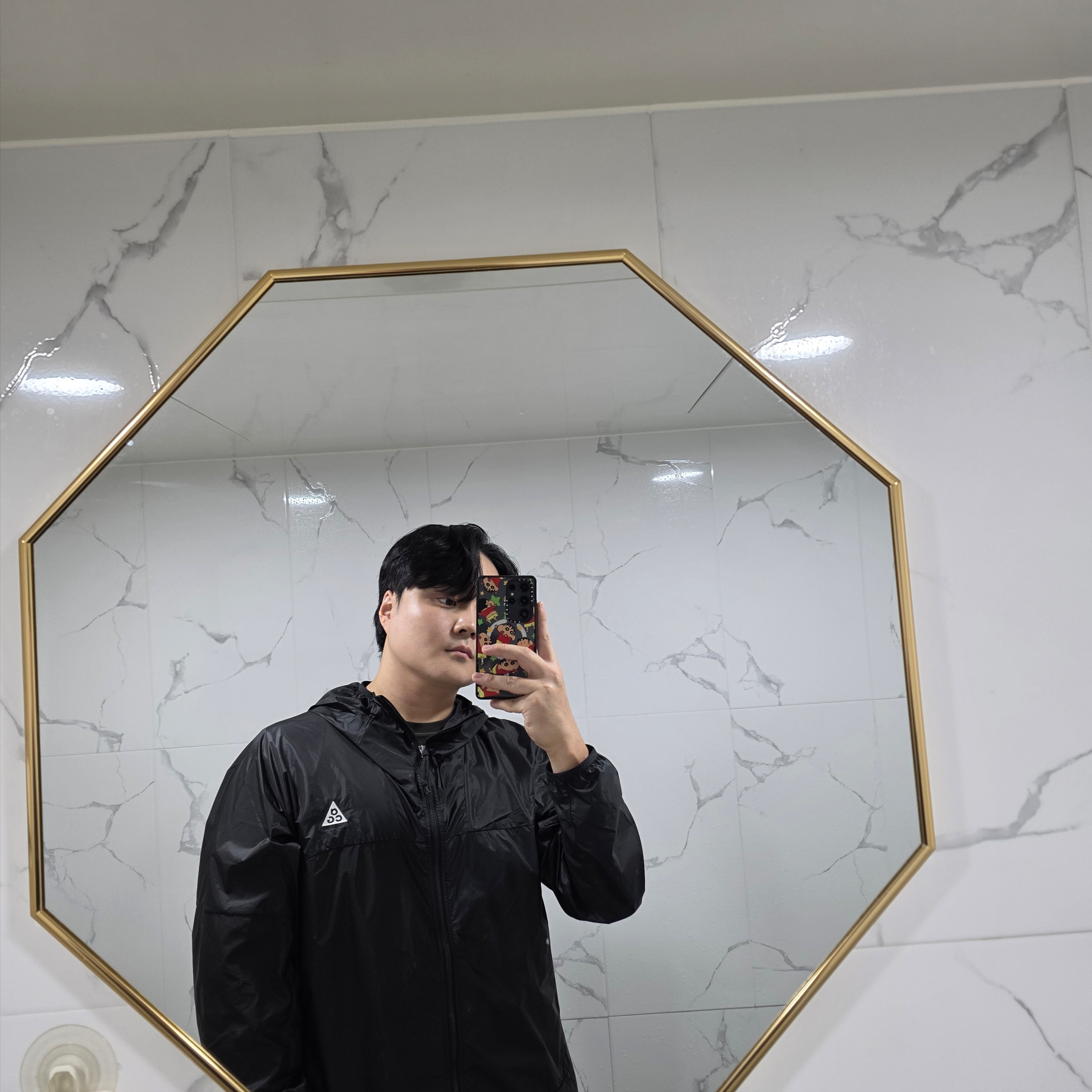 Nike ACG Cinder Cone Windproof Jacket Black Anthracite - Asia 착용 스타일