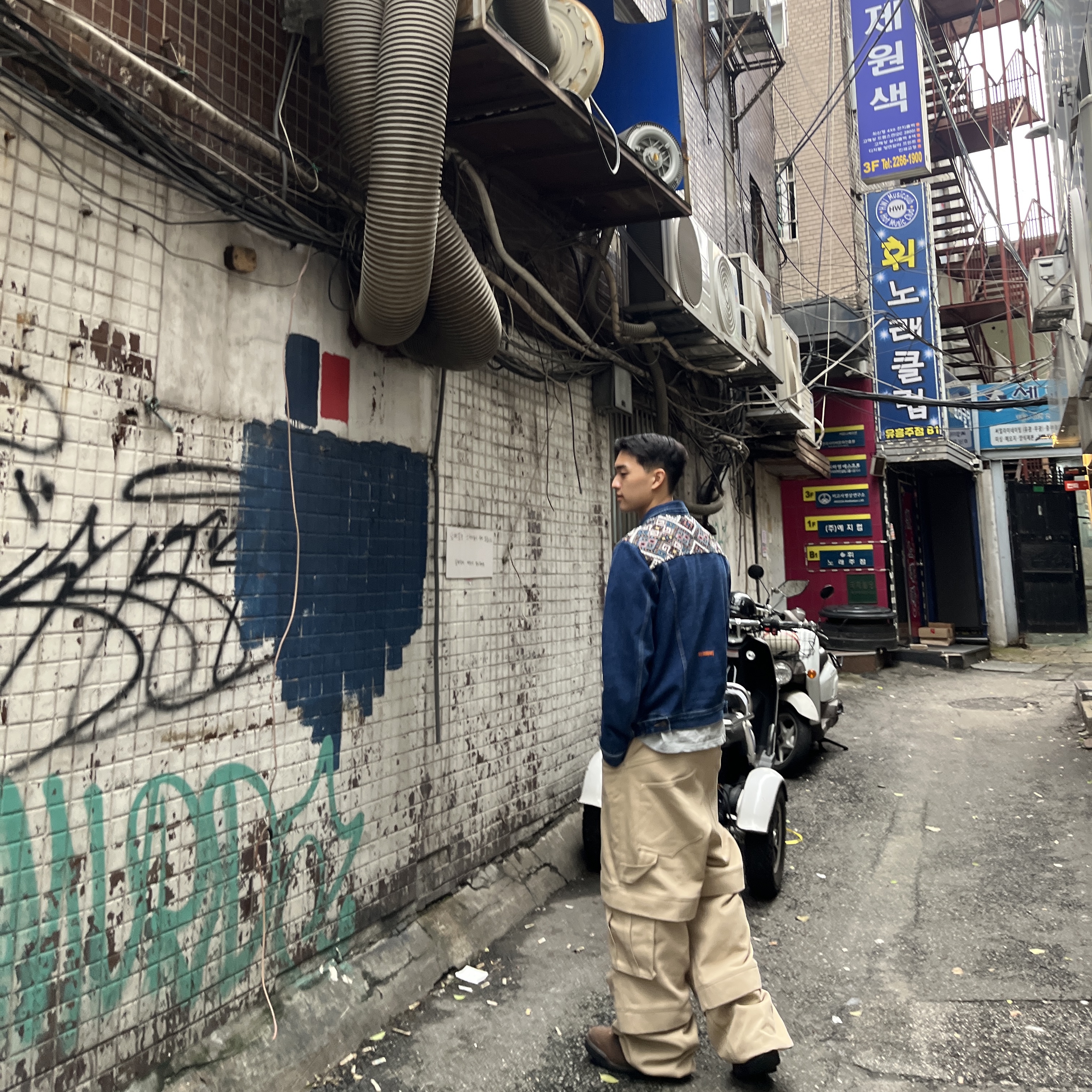 ersco Ancient Denim Trucker Jacket Blue, Timberland Euro Hiker Waterproof Worker Boot Brown - Wide 착용 스타일 - 2
