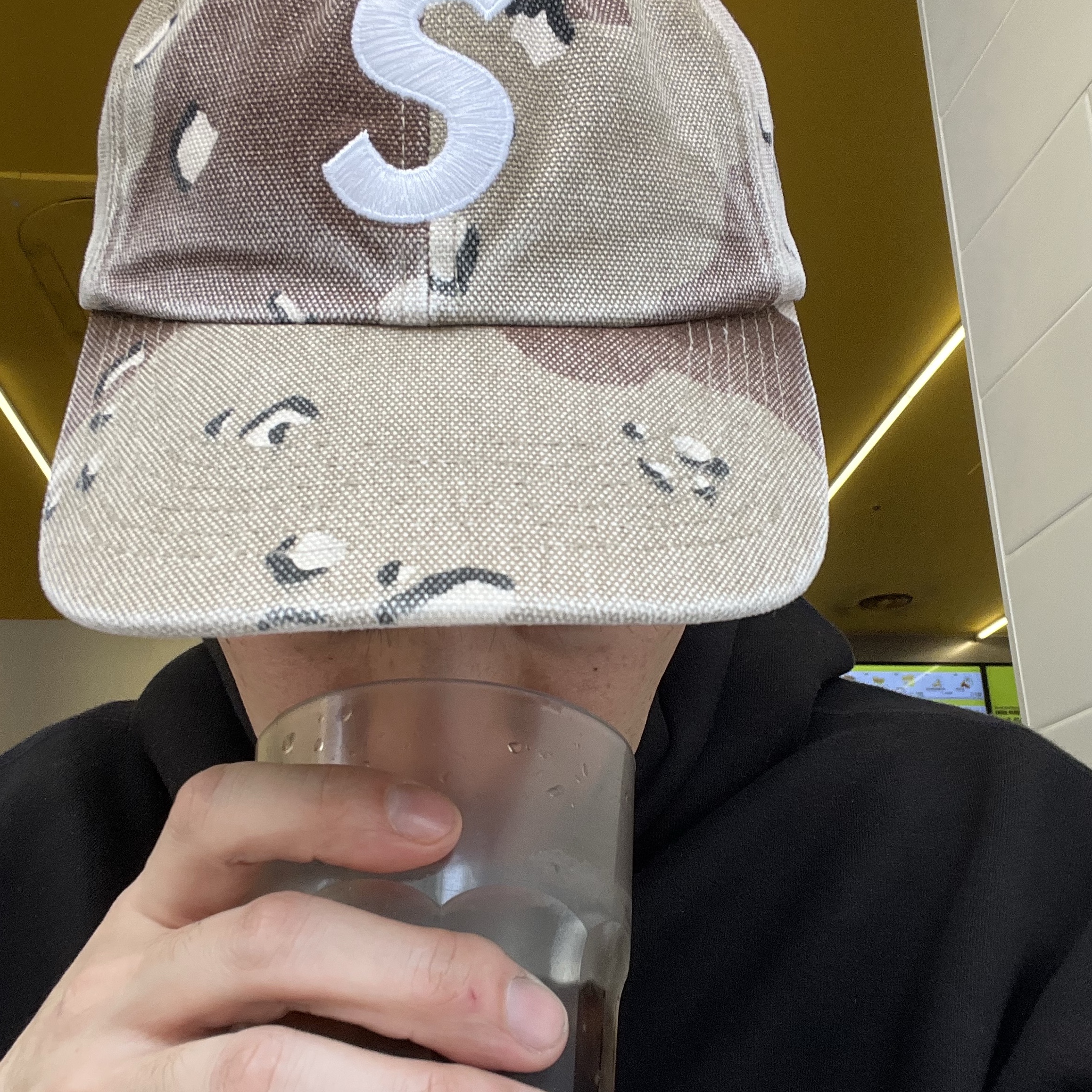 Supreme Pigment S Logo 6-Panel Chocolate Chip Camo - 24FW 착용 스타일