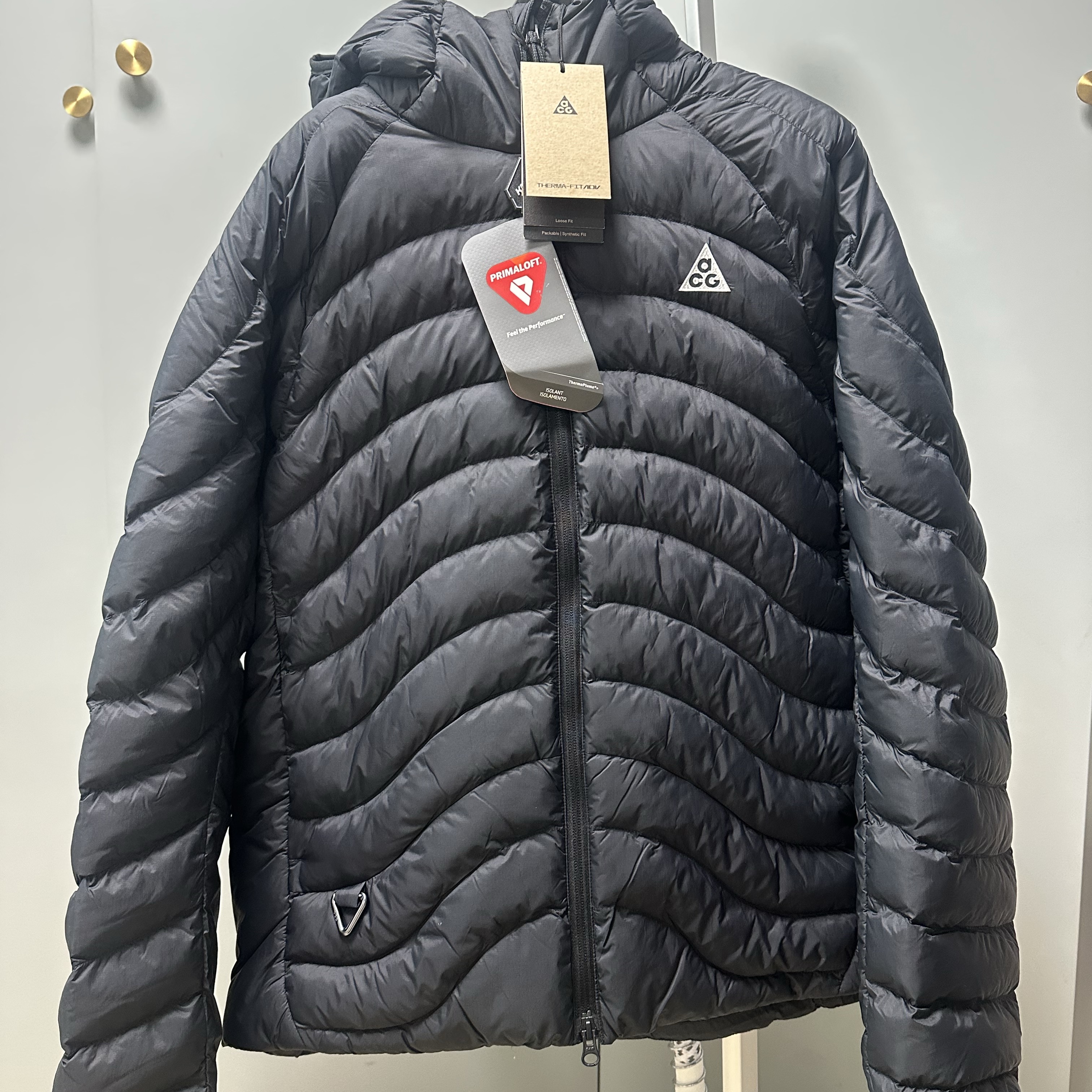 Nike ACG Lava Flow Therma-Fit ADV Jacket Black Summit White - Asia 착용 스타일 - 3