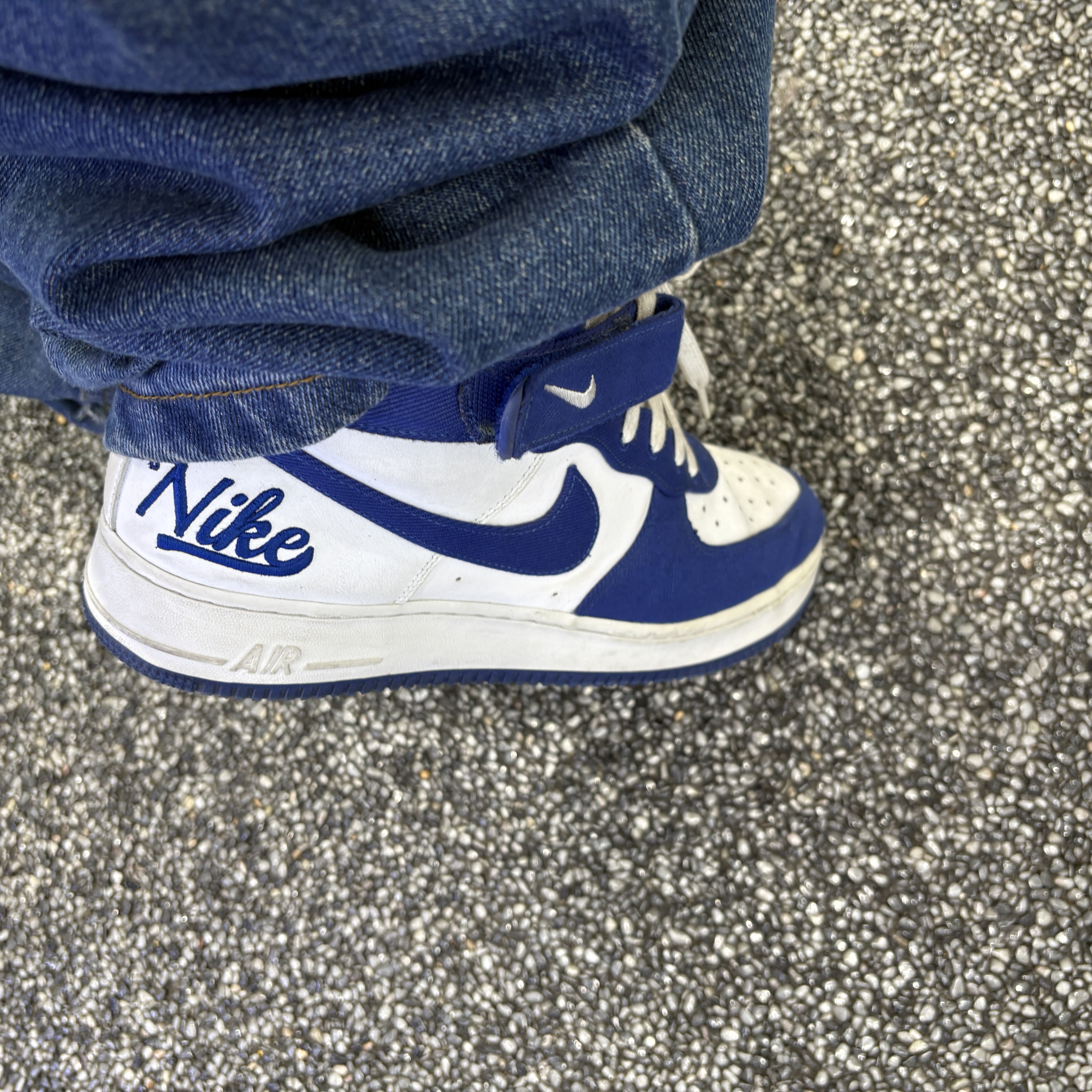 Nike Air Force 1 High '07 LV8 EMB Dodgers 착용 스타일 - 3