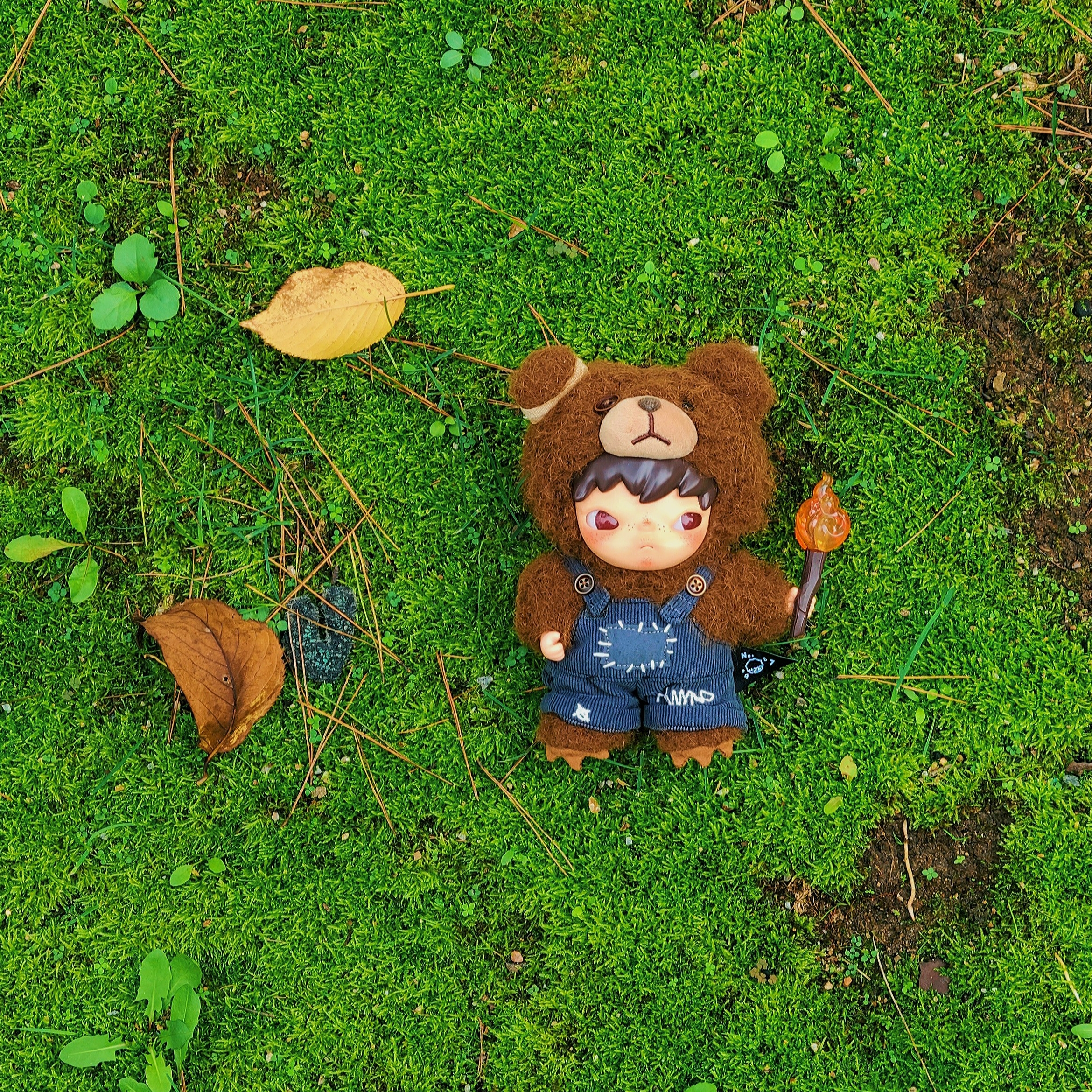 Pop Mart Hirono Living Wild-Fight For Joy Plush Doll 착용 스타일 - 1