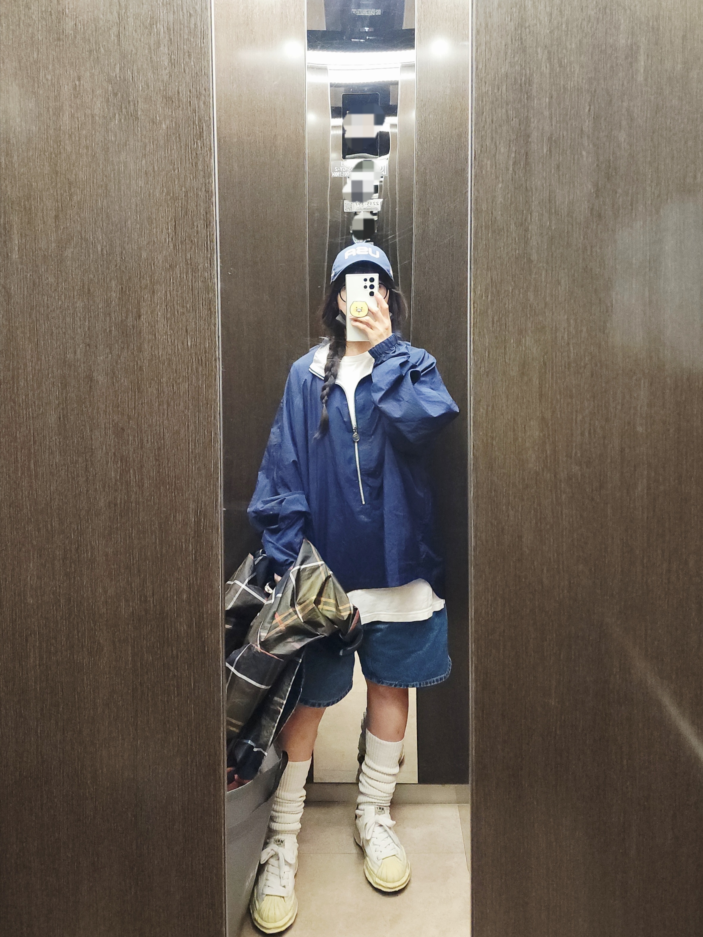 Nike x Kim Jones Reversible Wind Breaker Navy - Asia, Nike USA Heritage 86 Cap Obsidian 착용 스타일