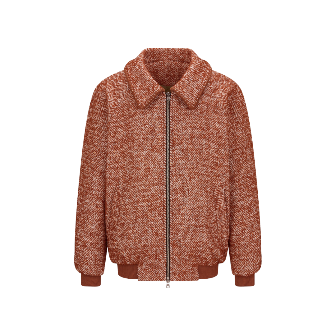 FW25HPJ072BN Hongwoosung Quilted Nomad Knit Jacket Brown