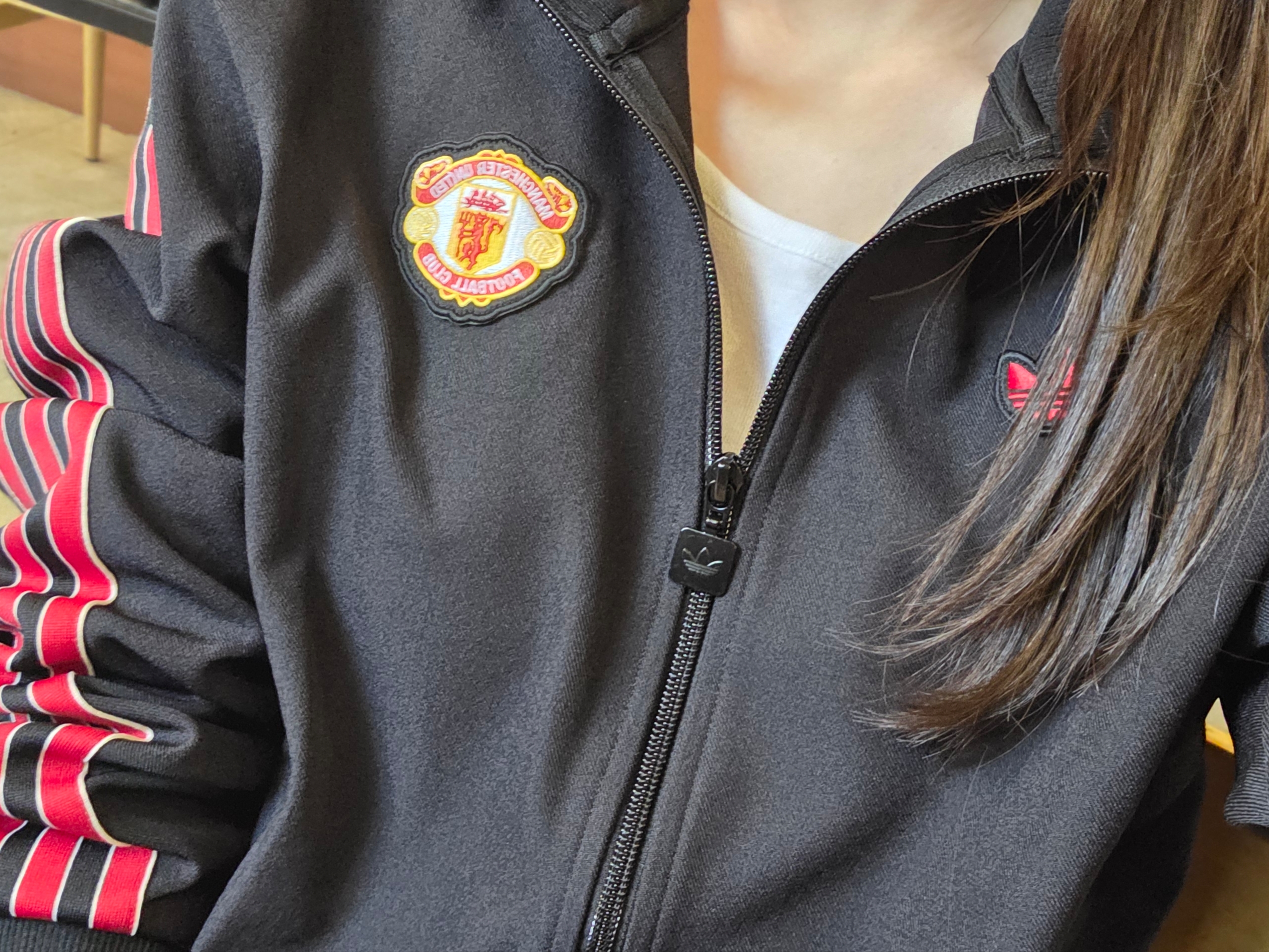 Adidas Manchester United Terrace Icon Track Top Black - KR Sizing 착용 스타일