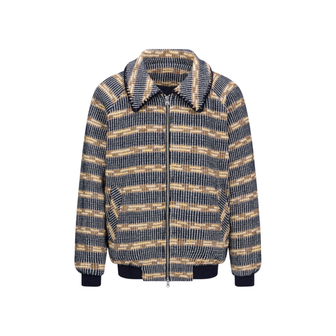 홍우성 퀼티드 노마드 니트 자켓 네이비(Hongwoosung Quilted Nomad Knit Jacket Navy)